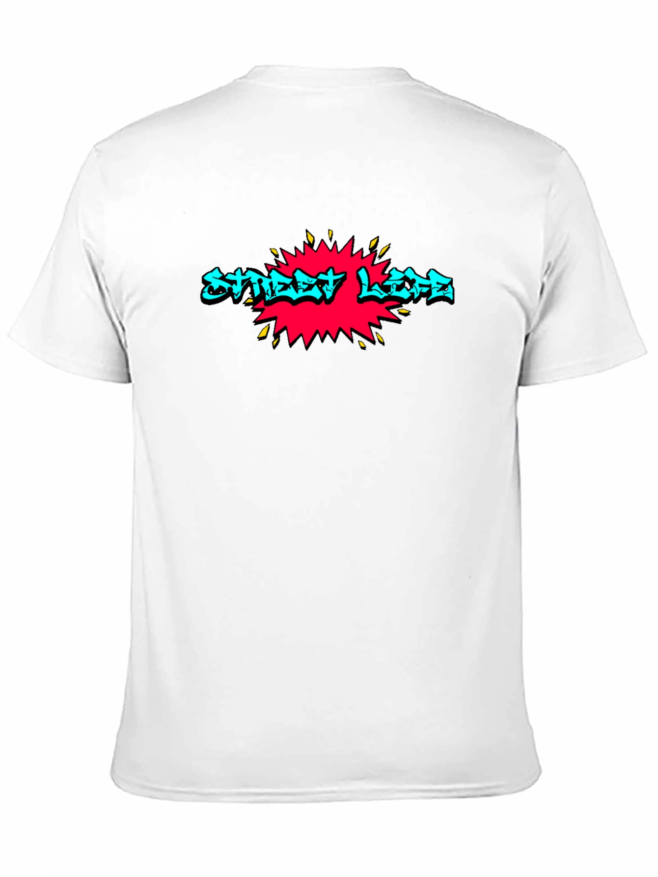 Street Life Graphic Print Black T-Shirt