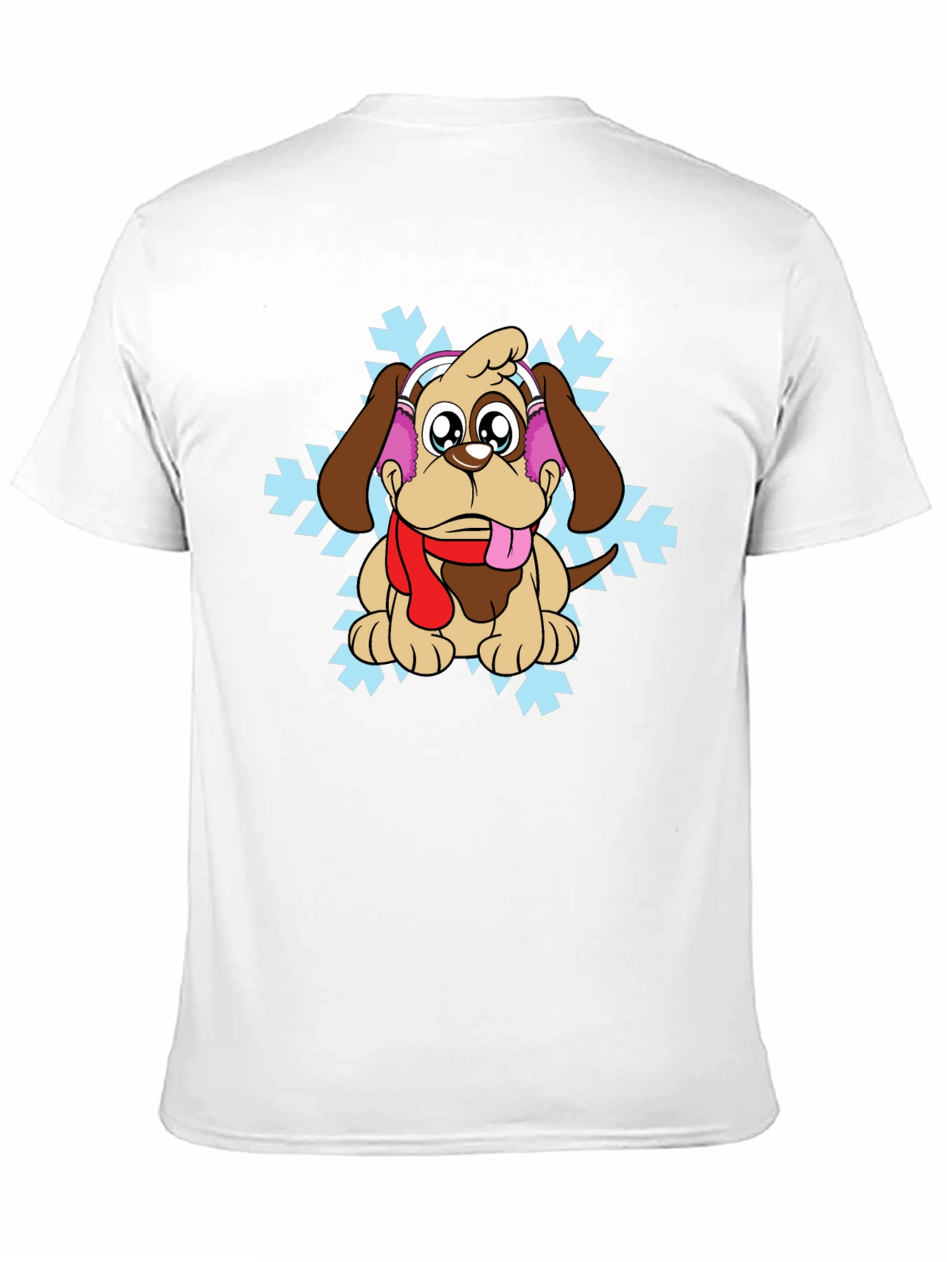 Winter Dog Graphic Tee - Cute Holiday Shirt