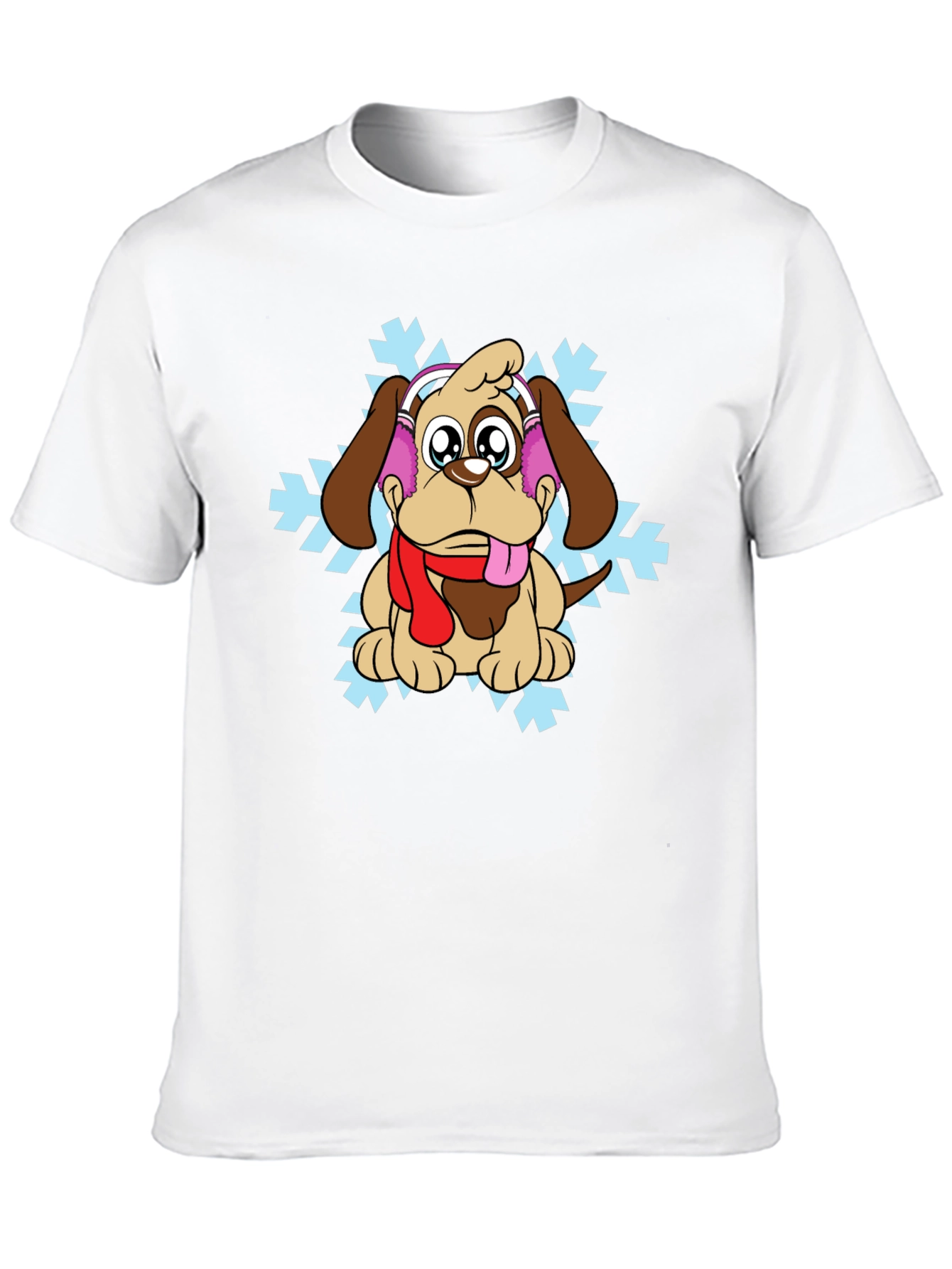 Winter Dog Graphic Tee - Cute Holiday Shirt