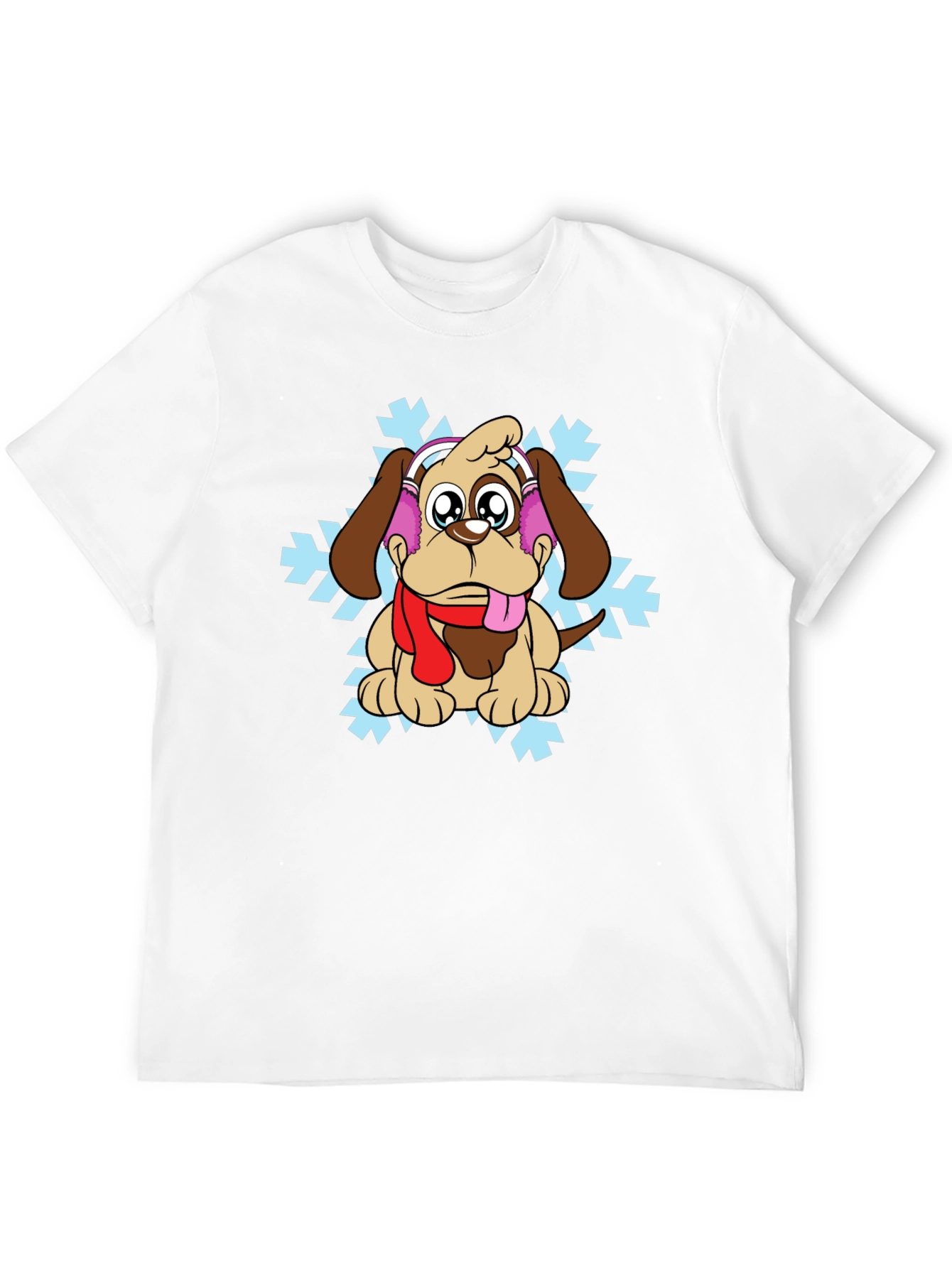 Winter Dog Graphic Tee - Cute Holiday Shirt