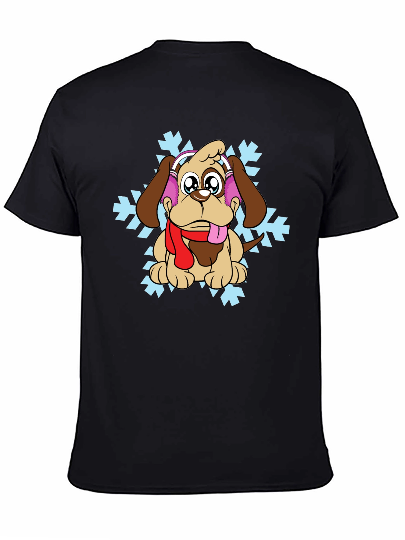 Winter Dog Graphic Tee - Cute Holiday Shirt