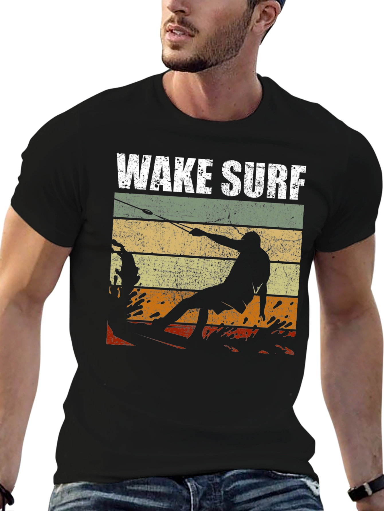 Wake Surf Retro Graphic T-Shirt
