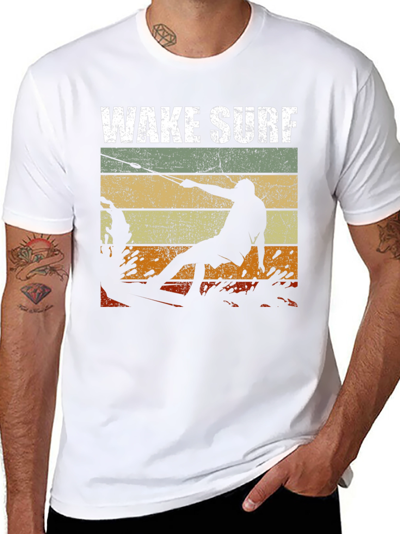 Wake Surf Retro Graphic T-Shirt