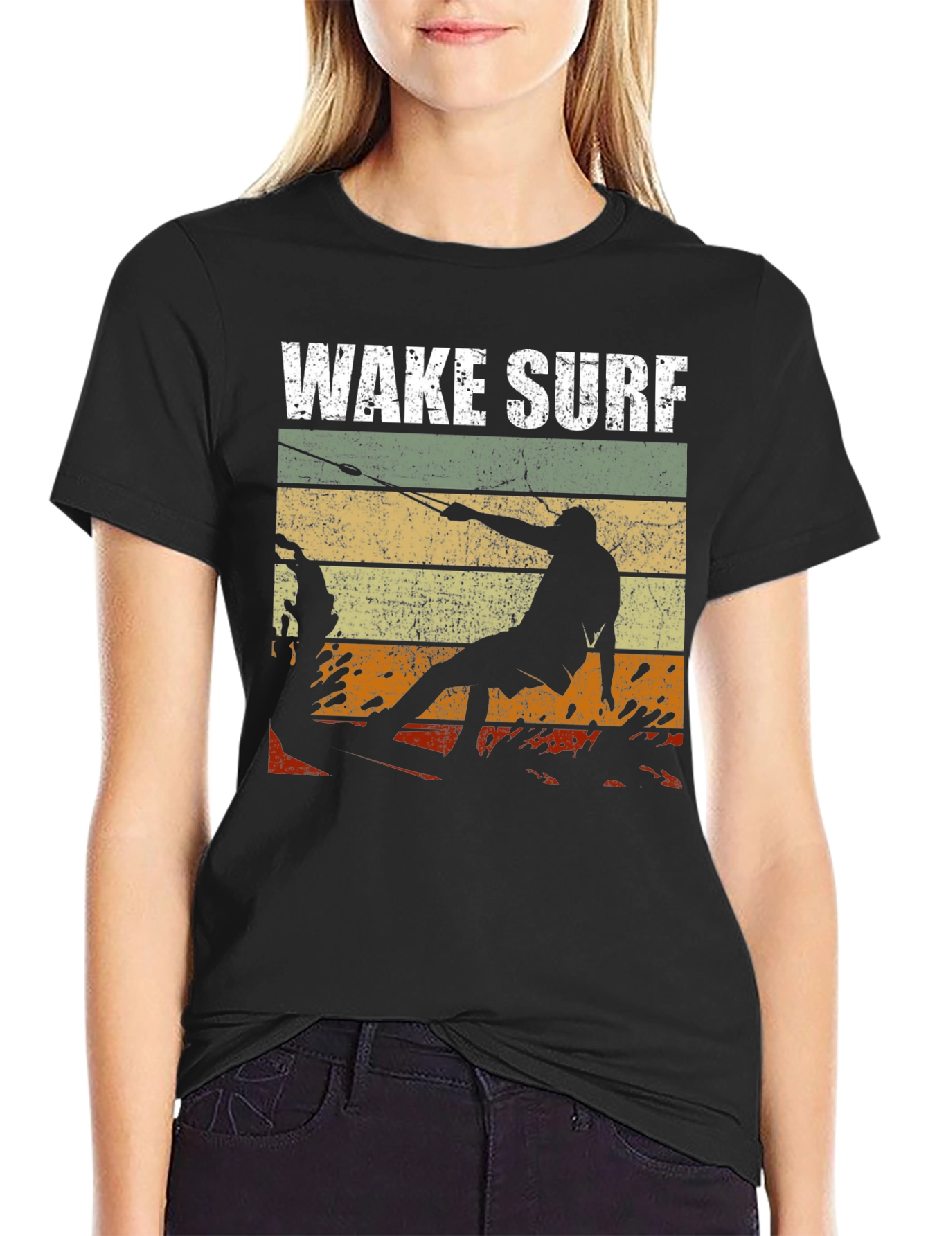 Wake Surf Retro Graphic T-Shirt