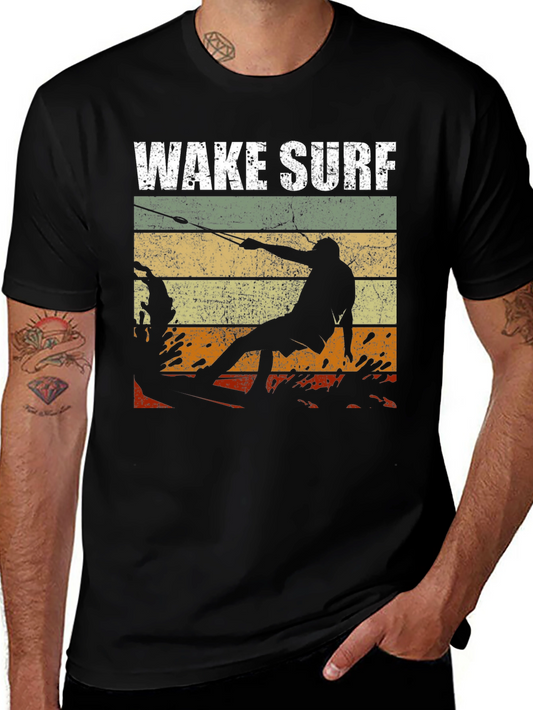 Wake Surf Retro Graphic T-Shirt