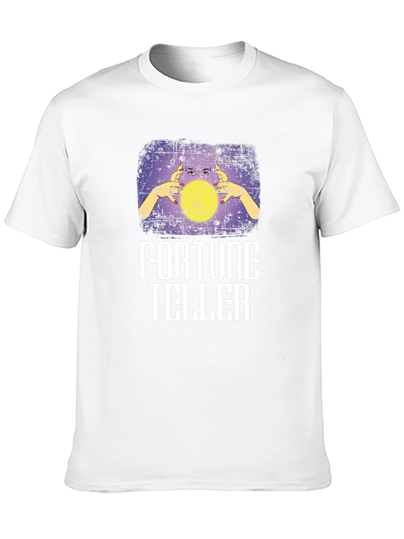 Fortune Teller Graphic Tee - Black Cotton Blend