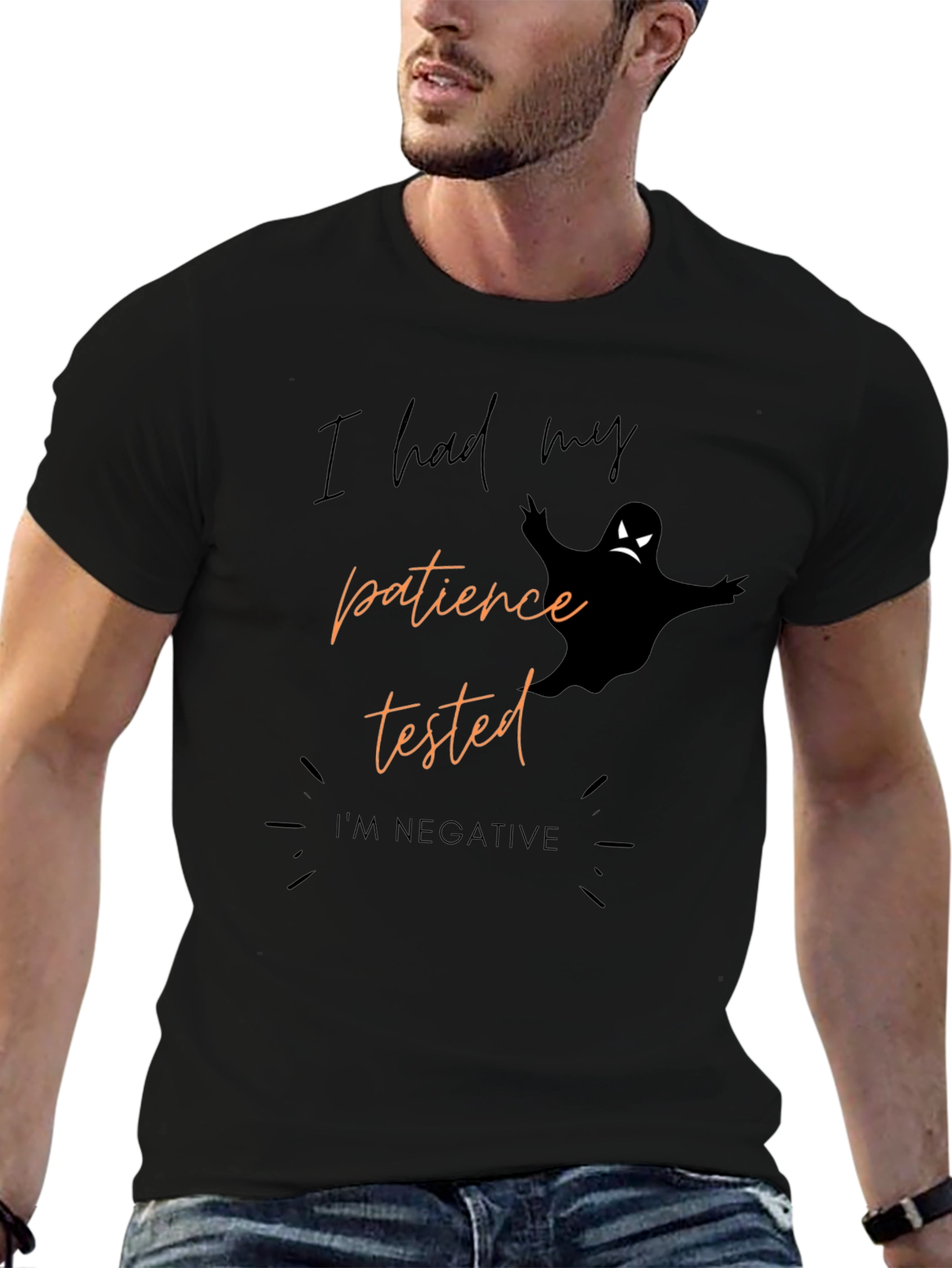 Humorous Halloween Ghost Graphic Tee