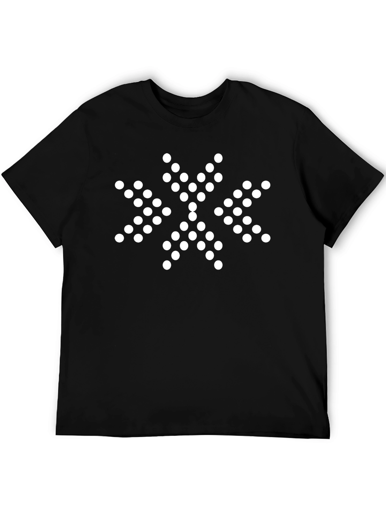 Abstract Dot Pattern Black T-Shirt