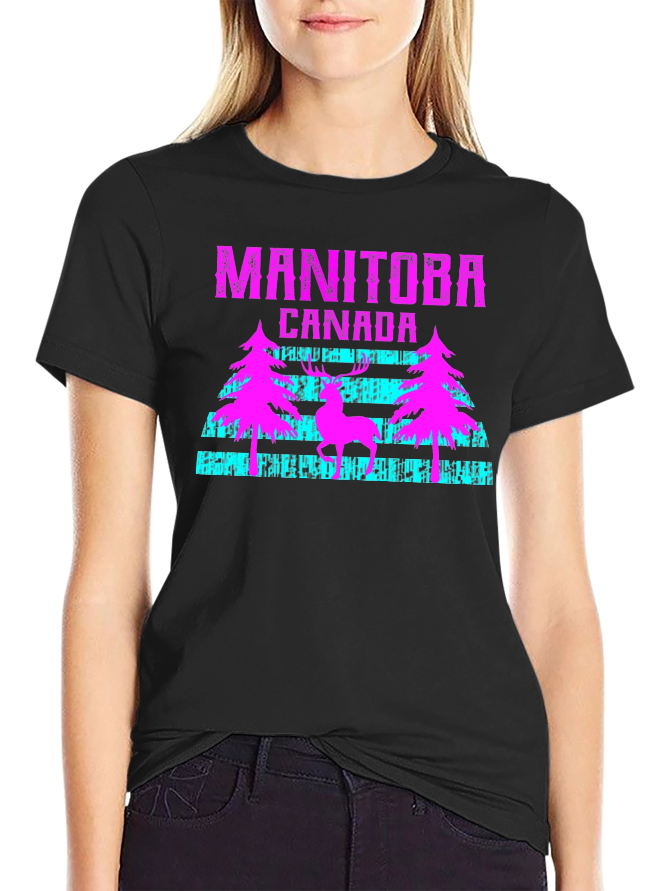 Manitoba Canada Deer Graphic Tee