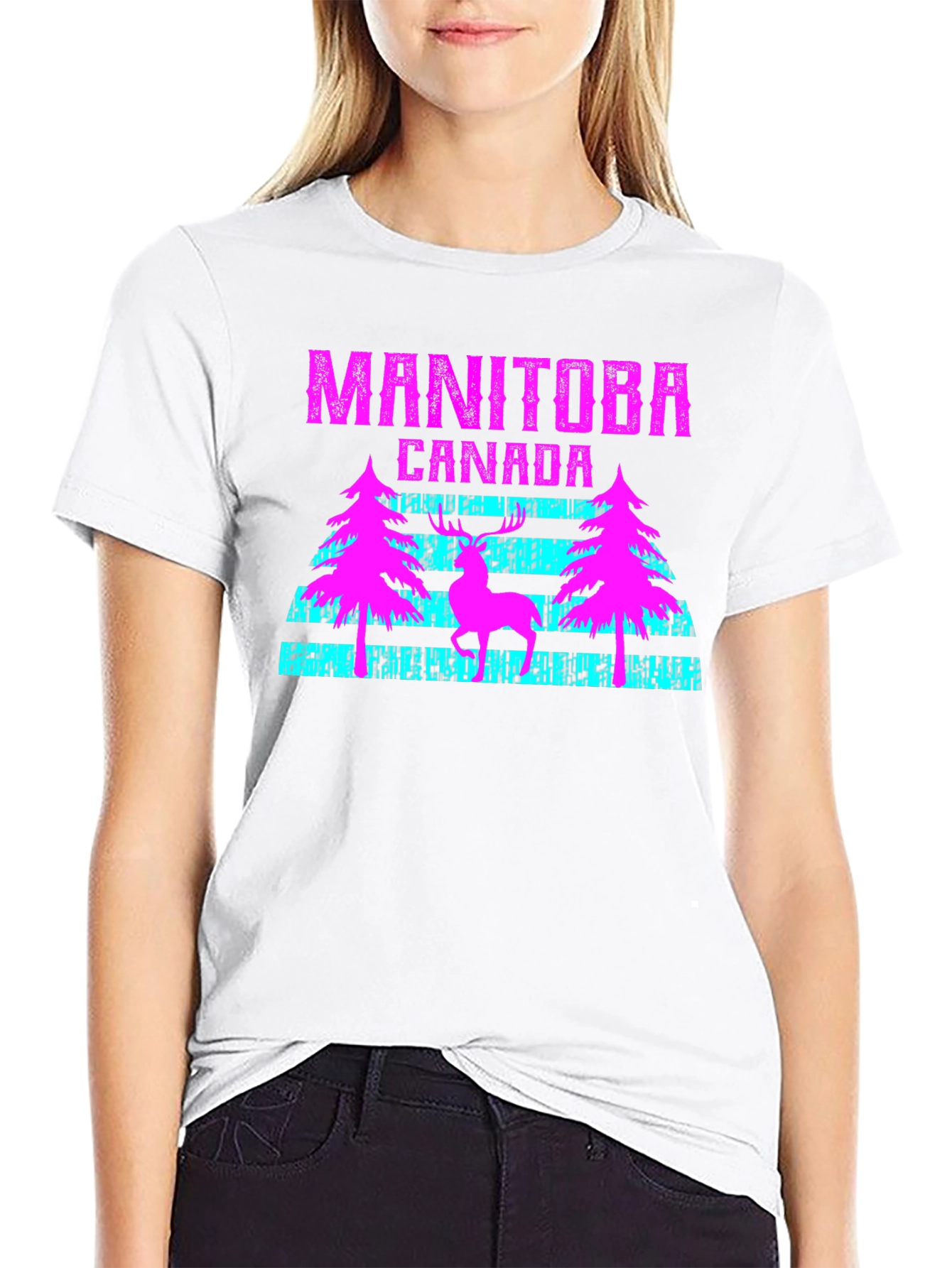 Manitoba Canada Deer Graphic Tee