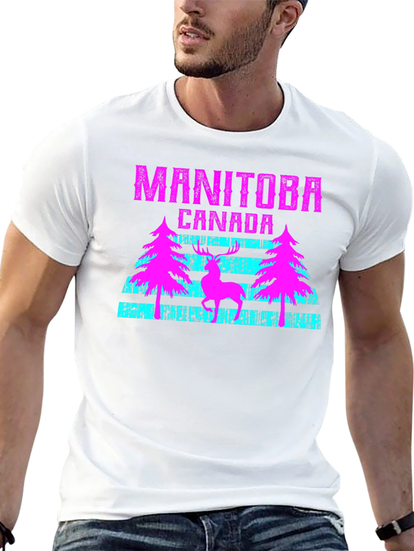 Manitoba Canada Deer Graphic Tee