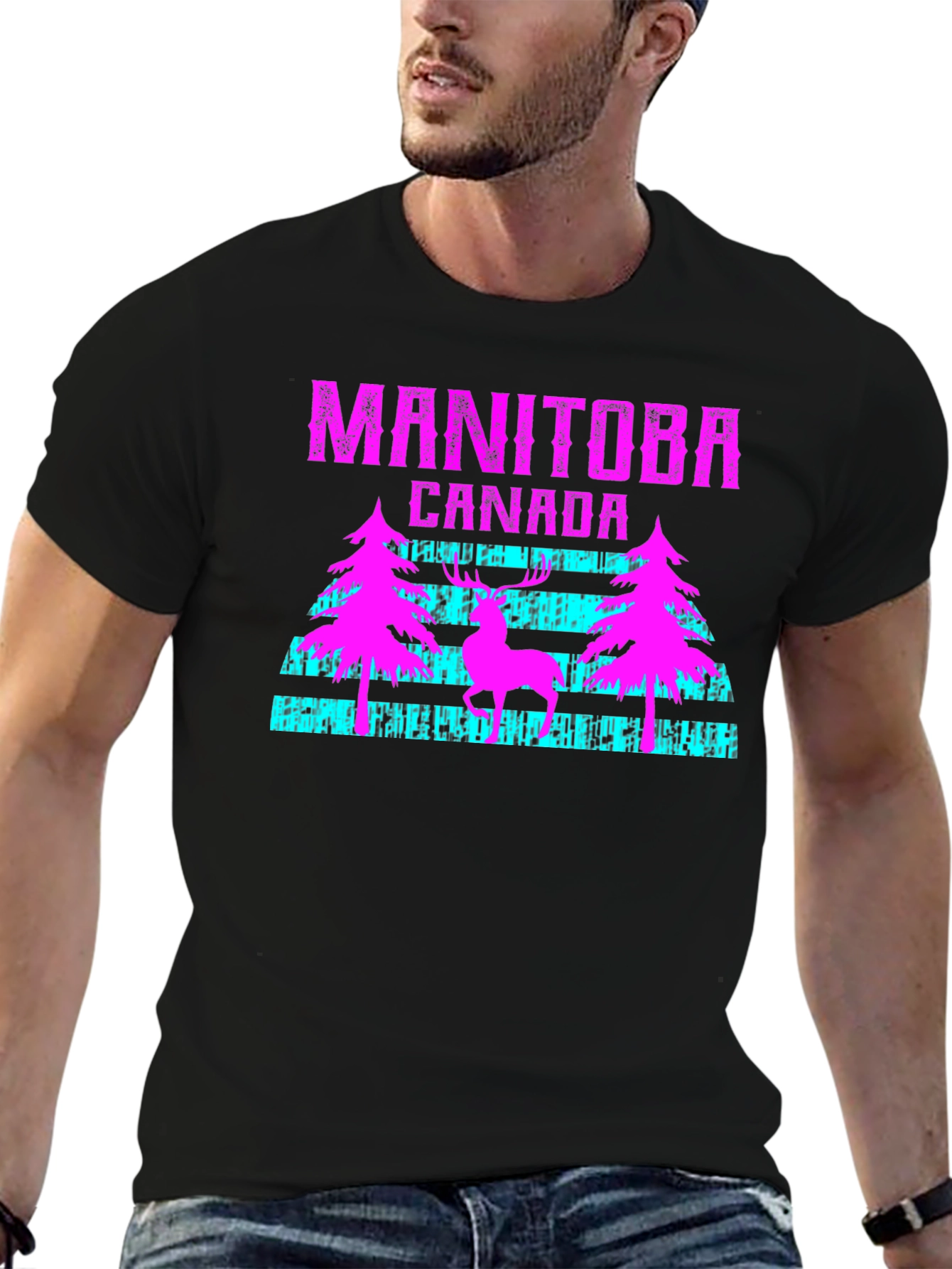 Manitoba Canada Deer Graphic Tee