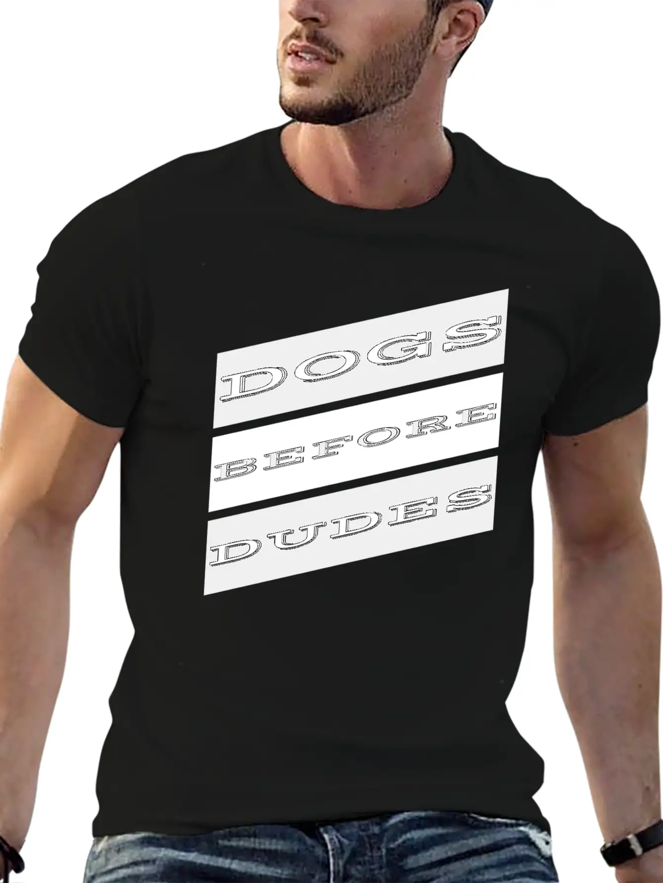 Dog - Dogs Before Dudes Unisex Casual T-Shirt – Clean Design For Daily Comfort