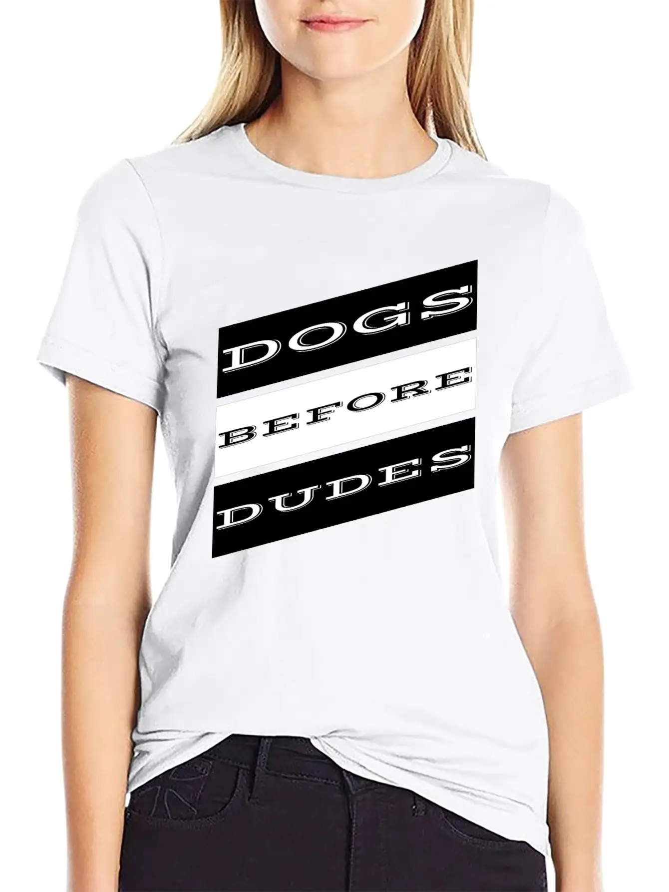 Dog - Dogs Before Dudes Unisex Casual T-Shirt – Clean Design For Daily Comfort