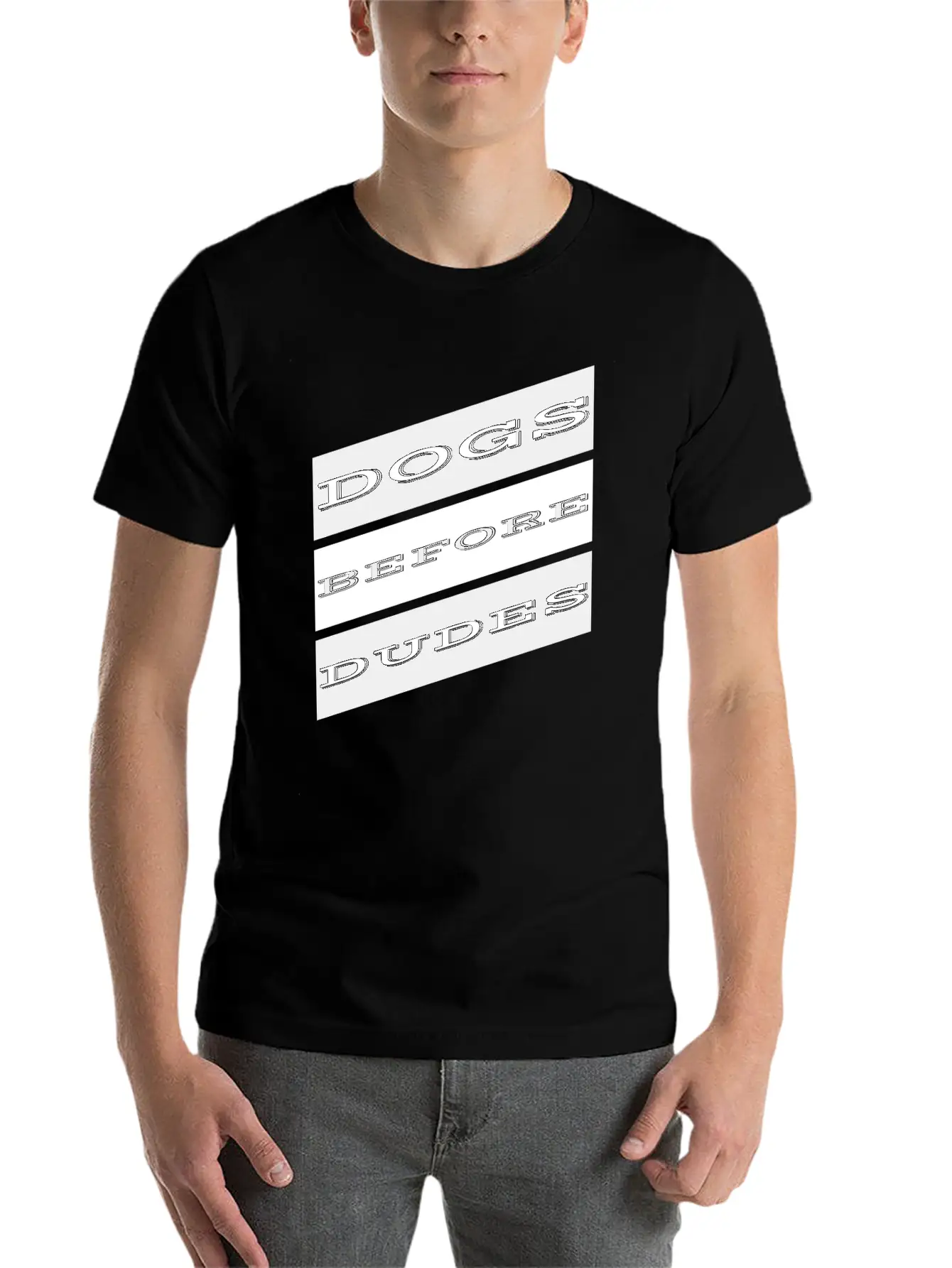 Dog - Dogs Before Dudes Unisex Casual T-Shirt – Clean Design For Daily Comfort