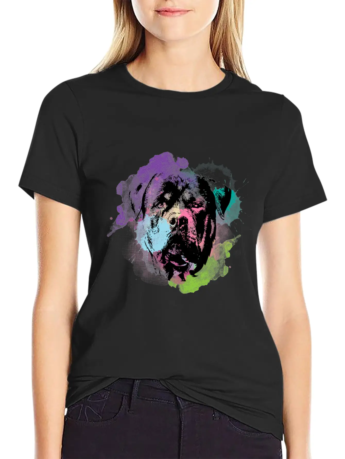 Dog Lover I Splash Art Rottweiler Unisex Casual T-Shirt – Clean Design For Daily Comfort