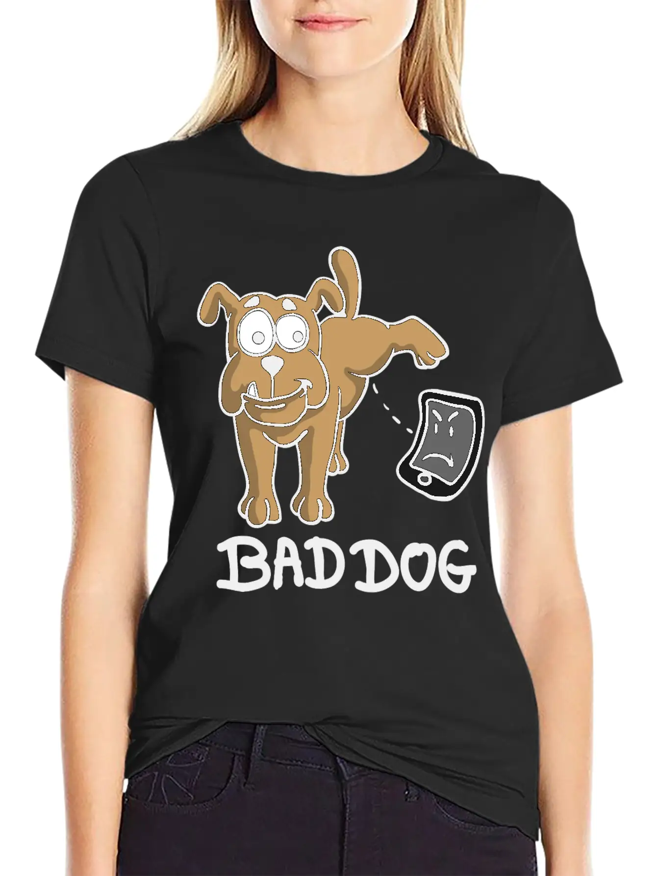 Dog Peeing On Phone Unisex Casual T-Shirt – Clean Design For Daily Comfort
