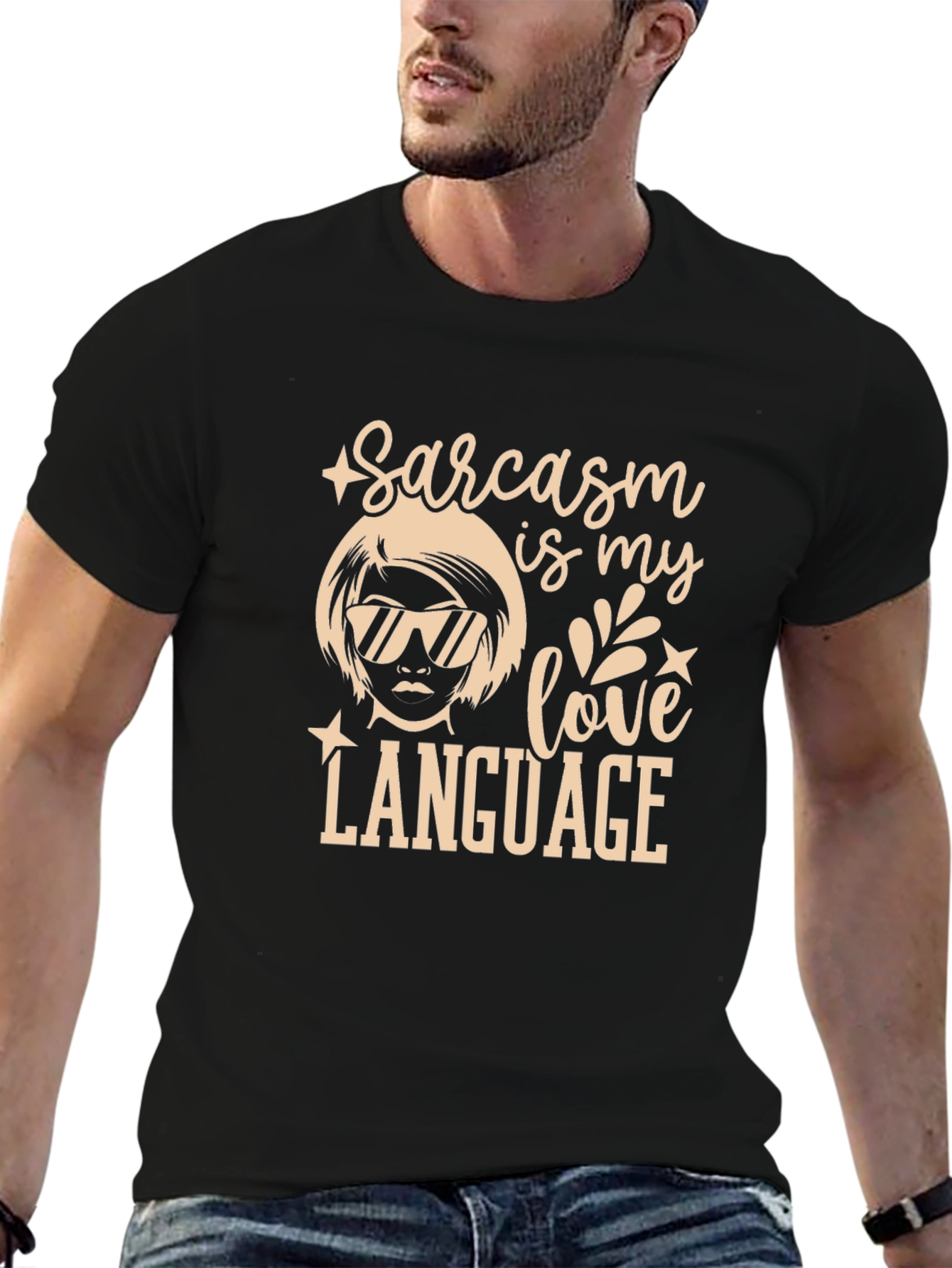 Sarcasm is My Love Language Black T-Shirt