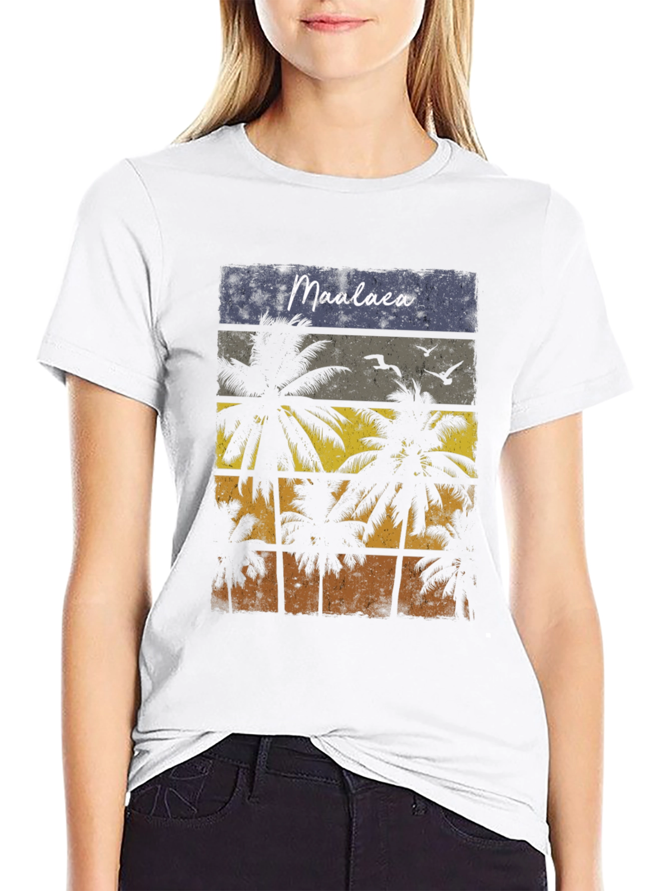 Maalaea Retro Palm Tree Graphic Tee