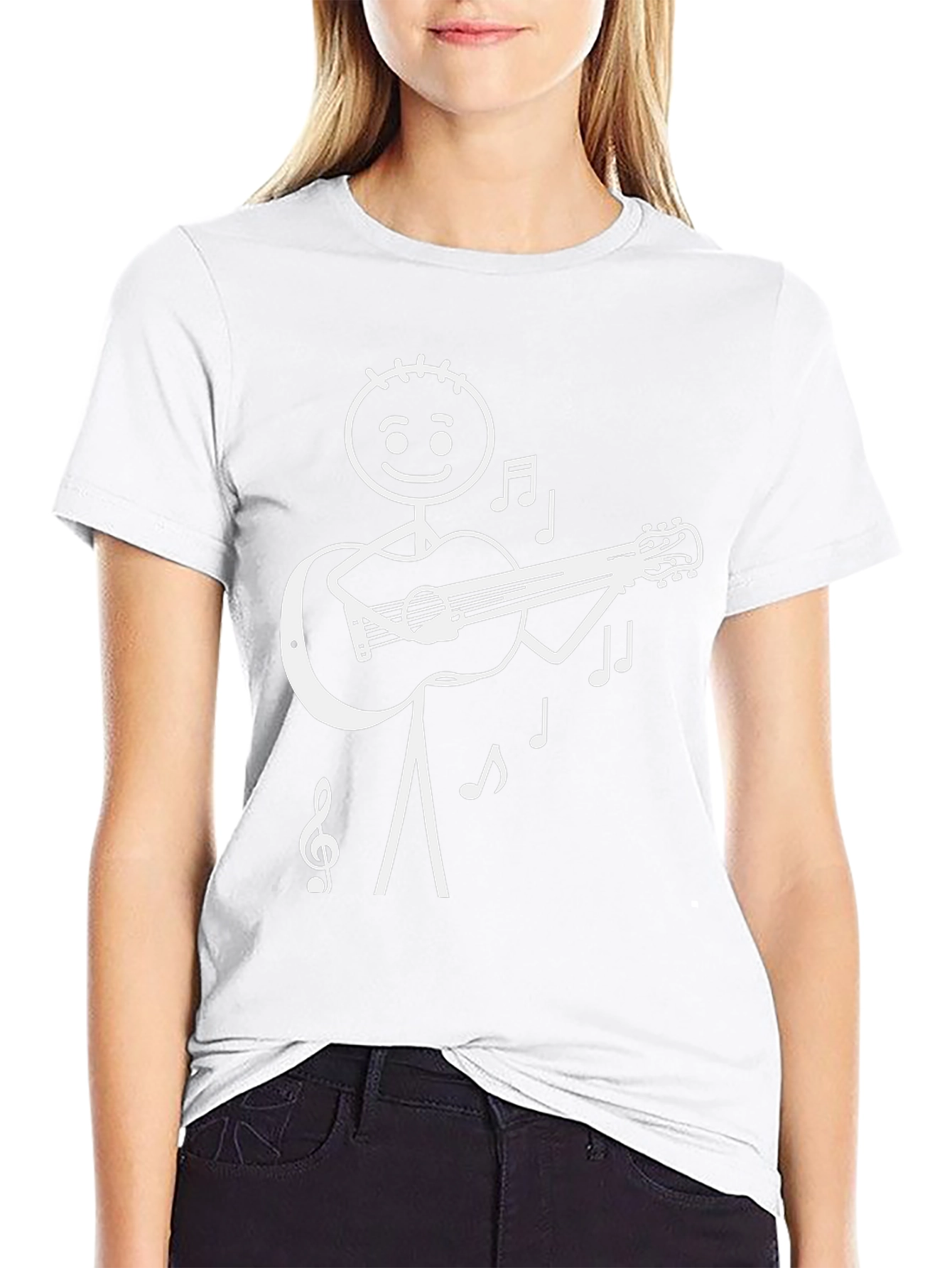 Stick Figure Guitarist T-Shirt - Musical Tee