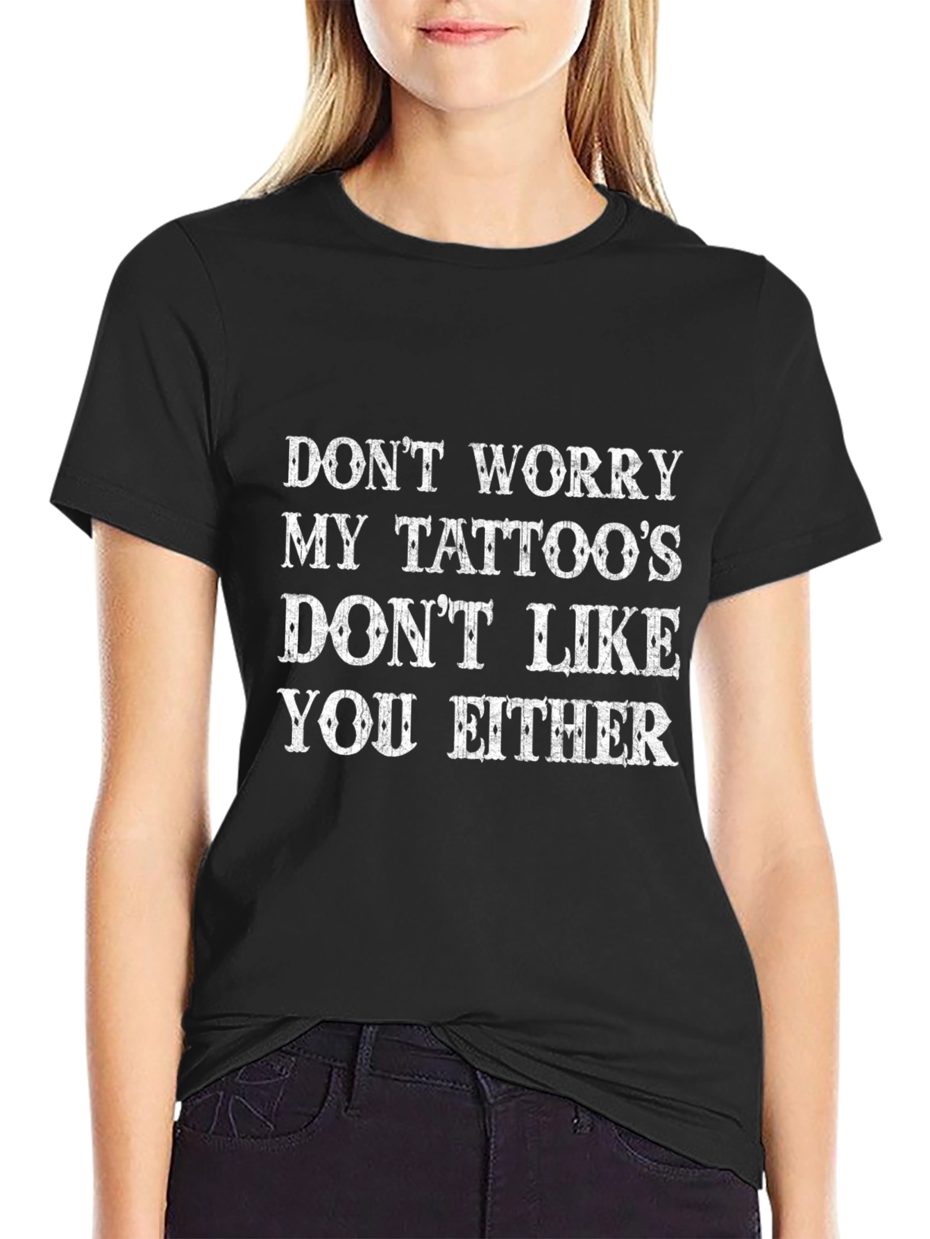 Funny Tattoo Graphic T-Shirt - Sarcastic Humor Tee