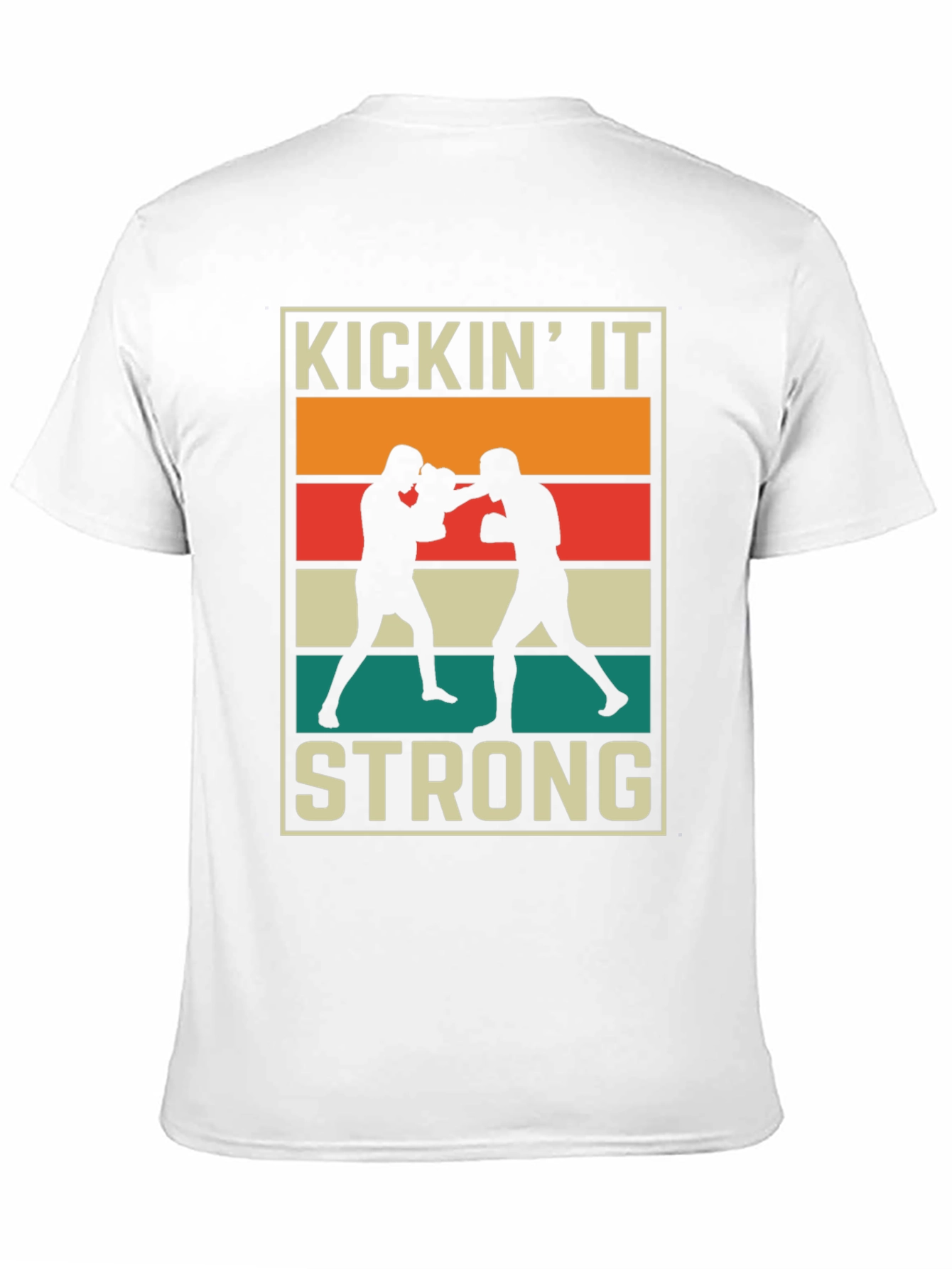 KICKIN IT STRONG Graphic T-Shirt Boxing Design