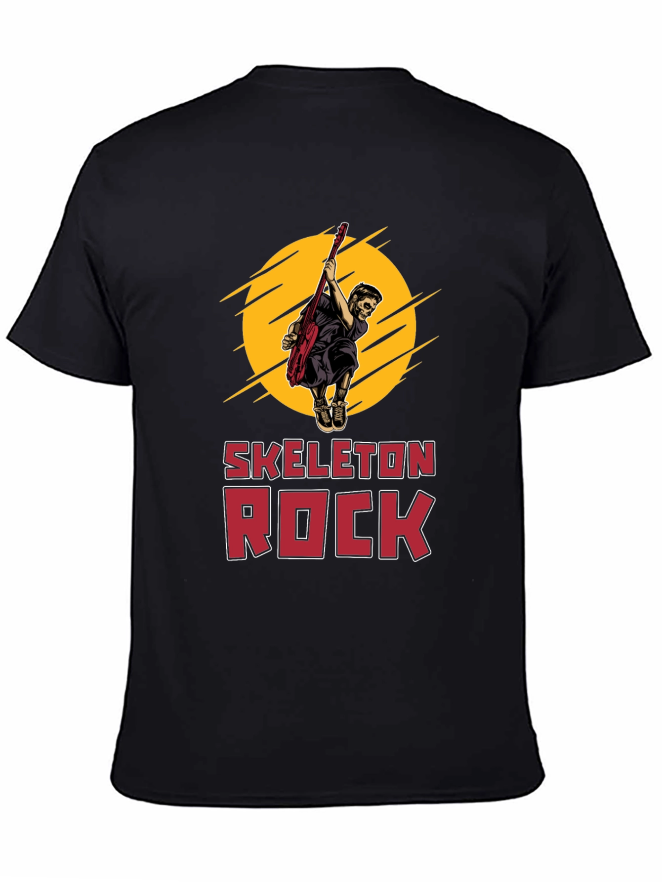 Skeleton Rock Graphic Tee - Black T-Shirt