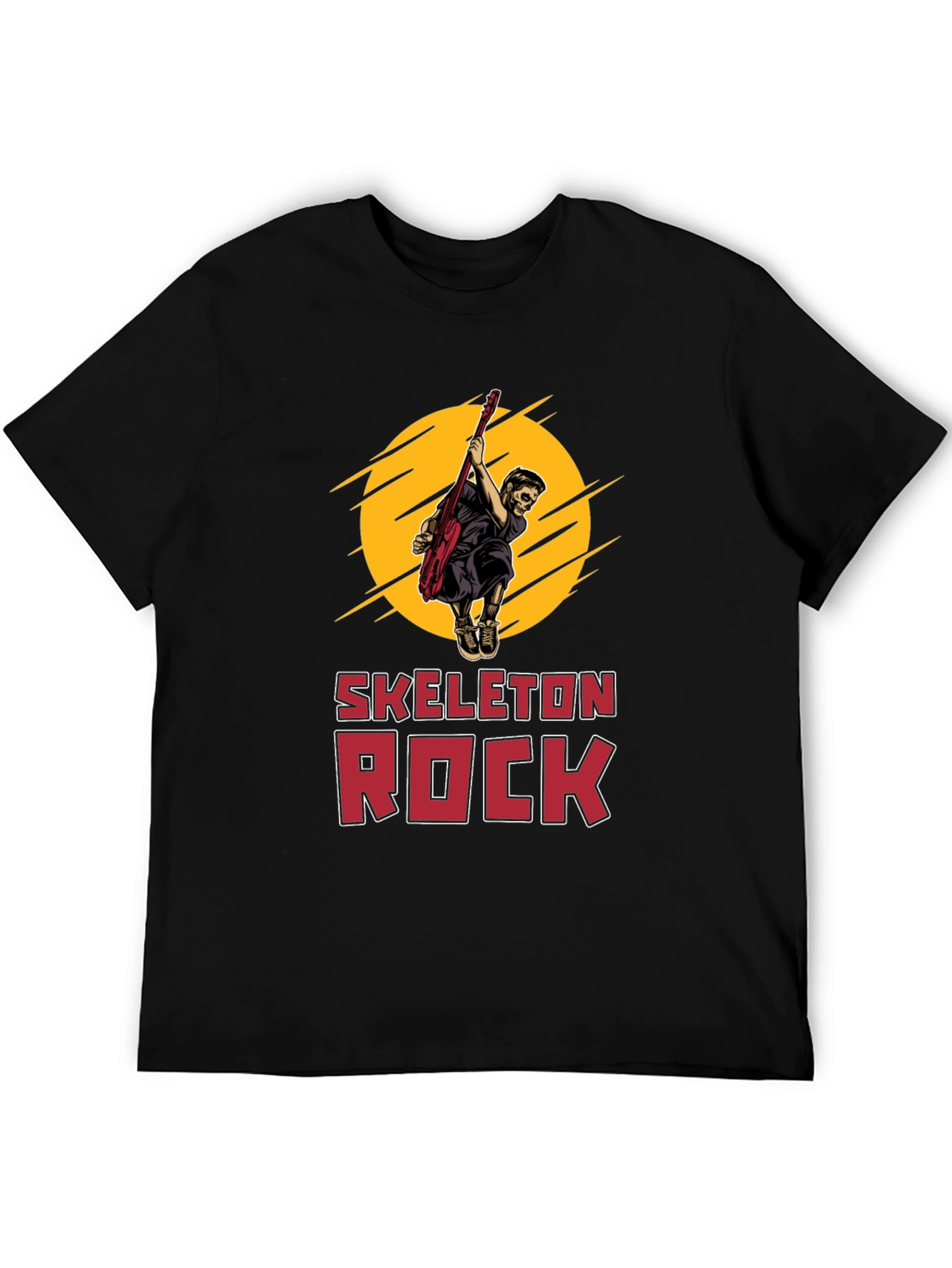 Skeleton Rock Graphic Tee - Black T-Shirt