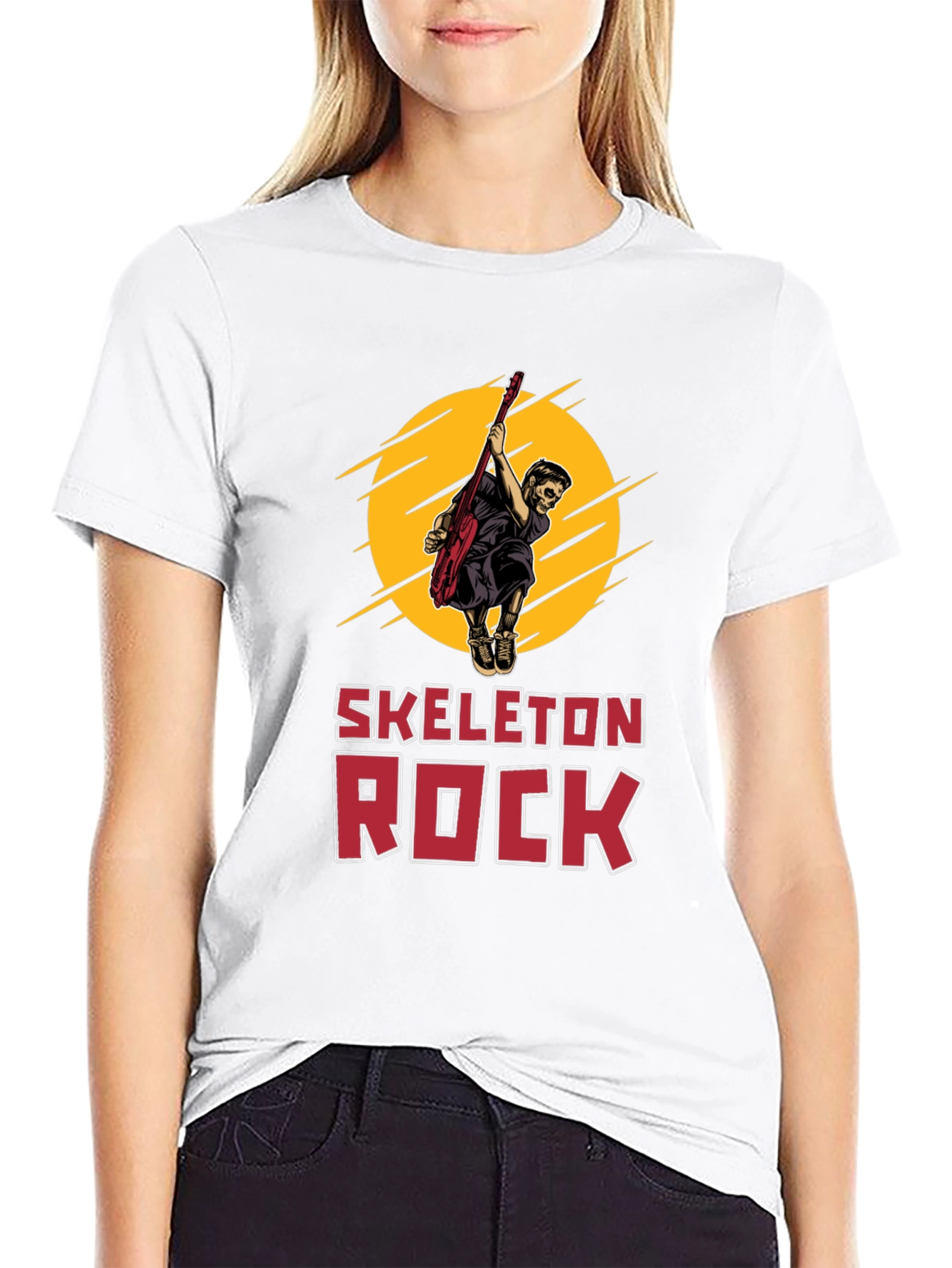 Skeleton Rock Graphic Tee - Black T-Shirt