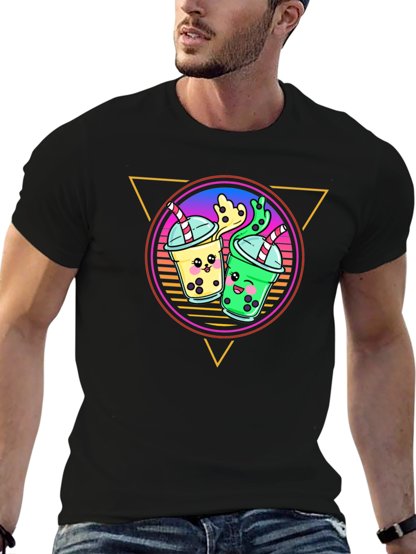 Bubble Tea Graphic Tee - Kawaii Boba Drink Shirt