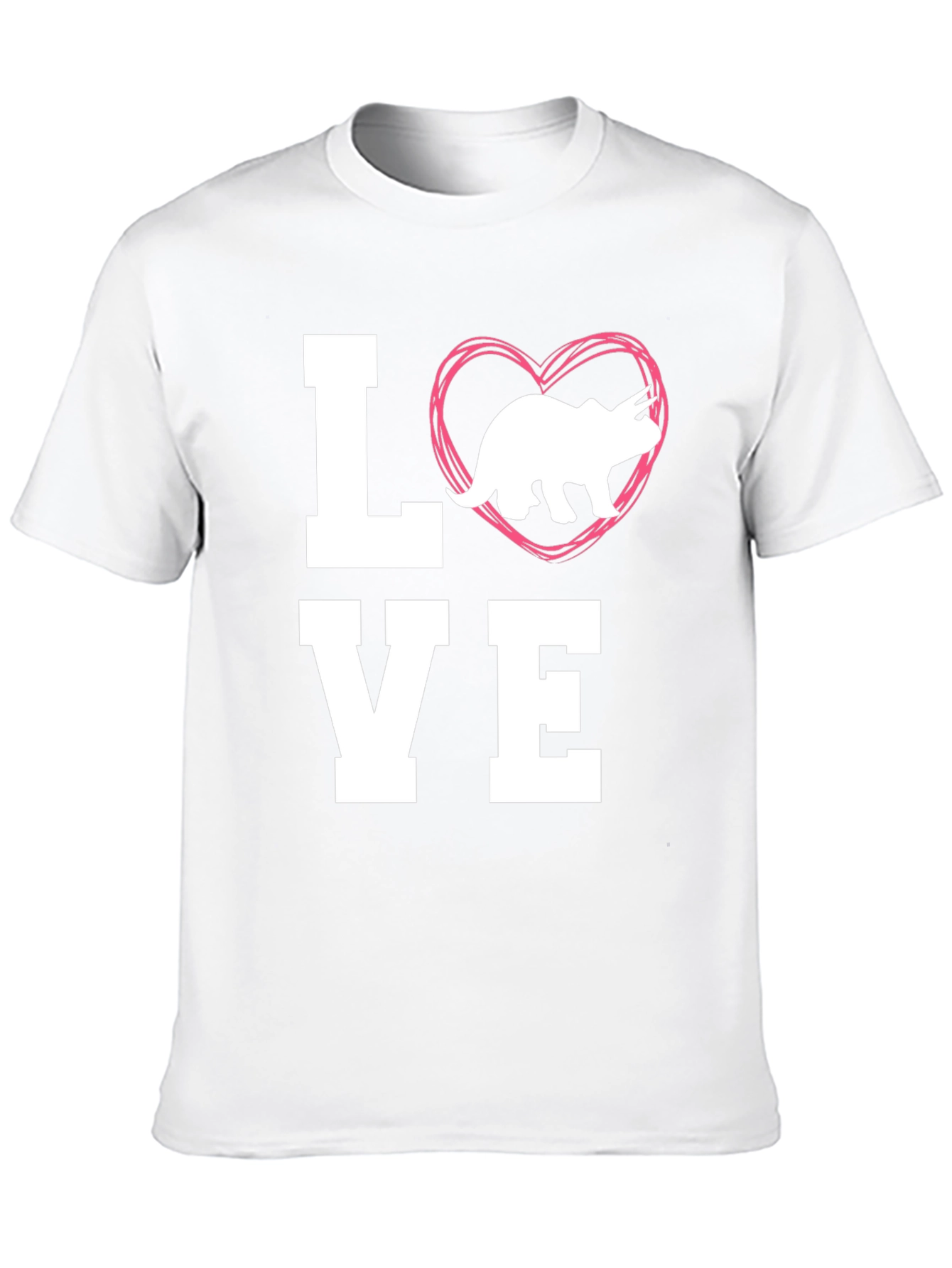 Love Triceratops Dinosaur Graphic Tee