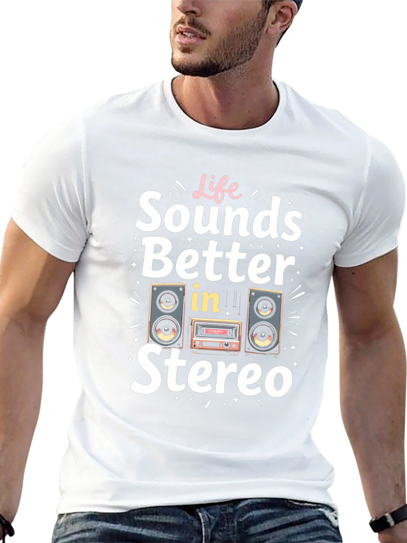 Life Sounds Better in Stereo Graphic Tee