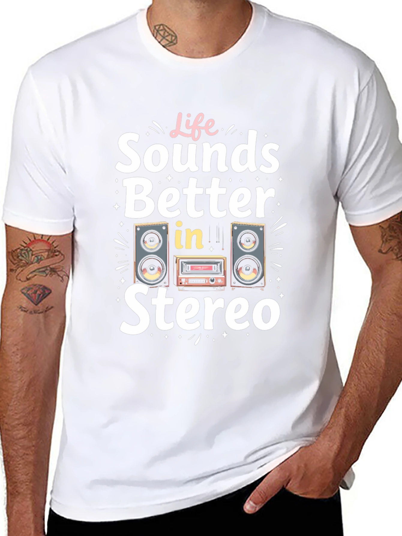 Life Sounds Better in Stereo Graphic Tee