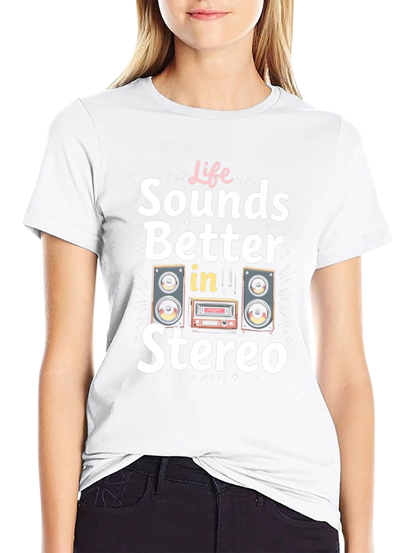 Life Sounds Better in Stereo Graphic Tee