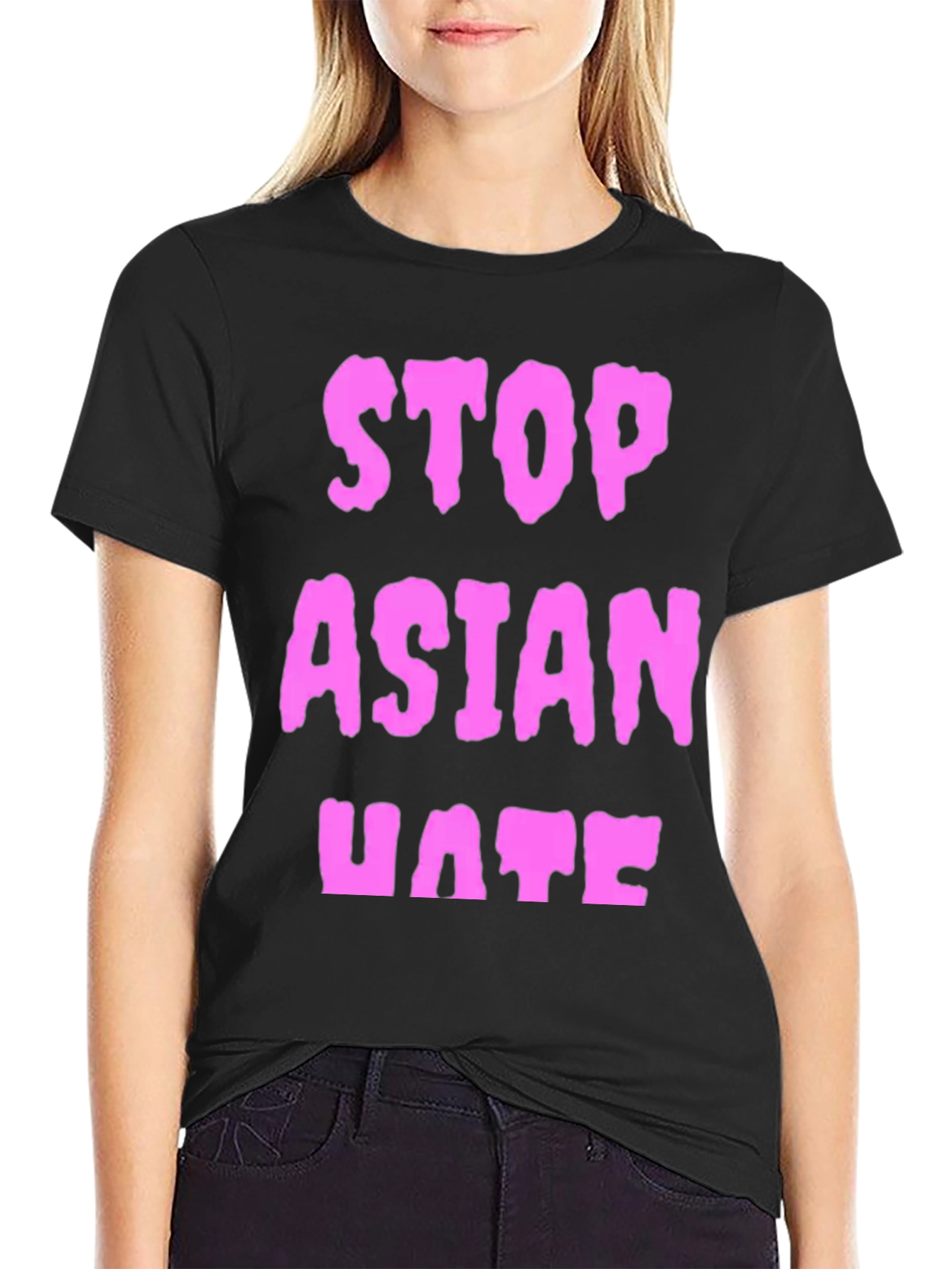 Stop Asian Hate Black Graphic Tee