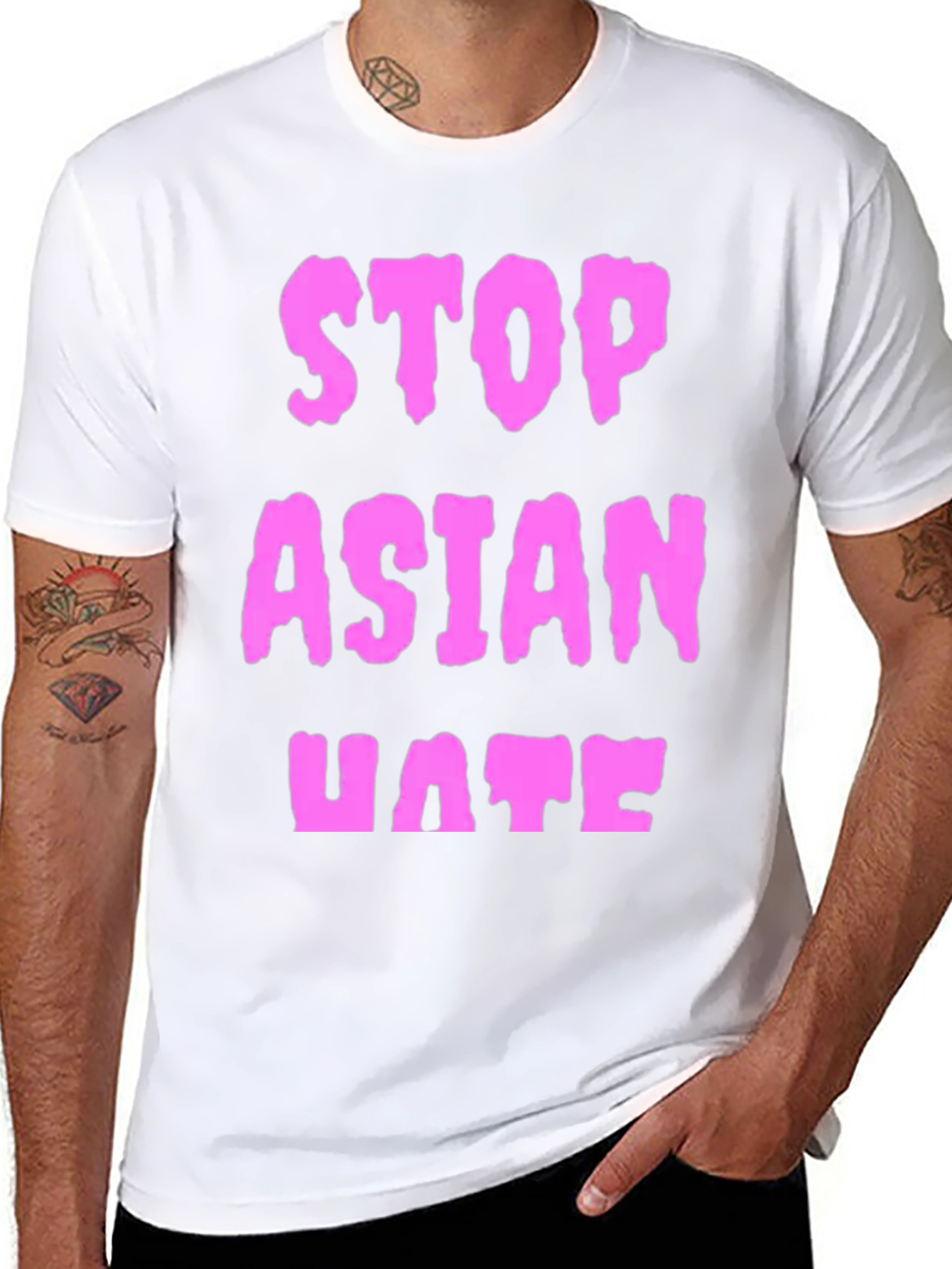Stop Asian Hate Black Graphic Tee