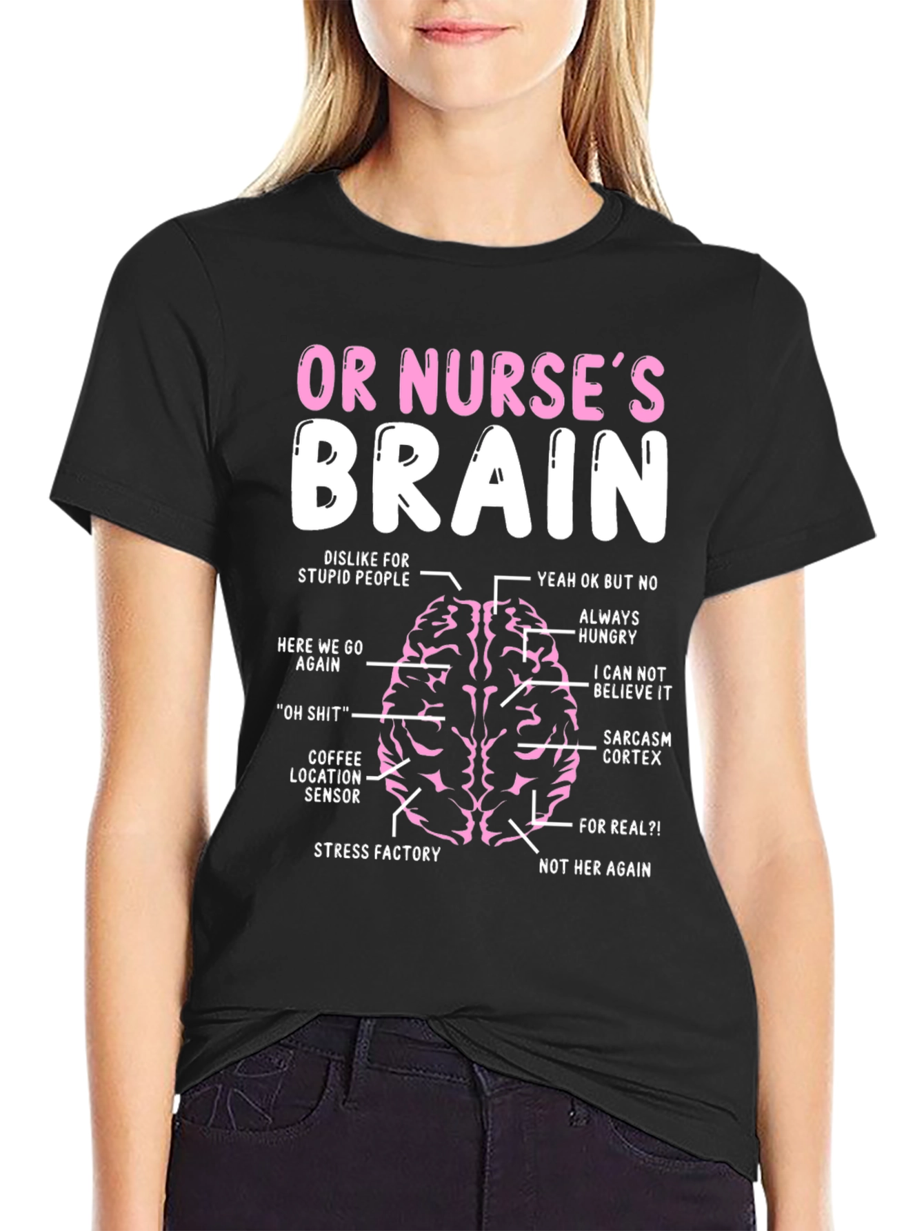 Funny Nurse Brain T-Shirt - Medical Humor