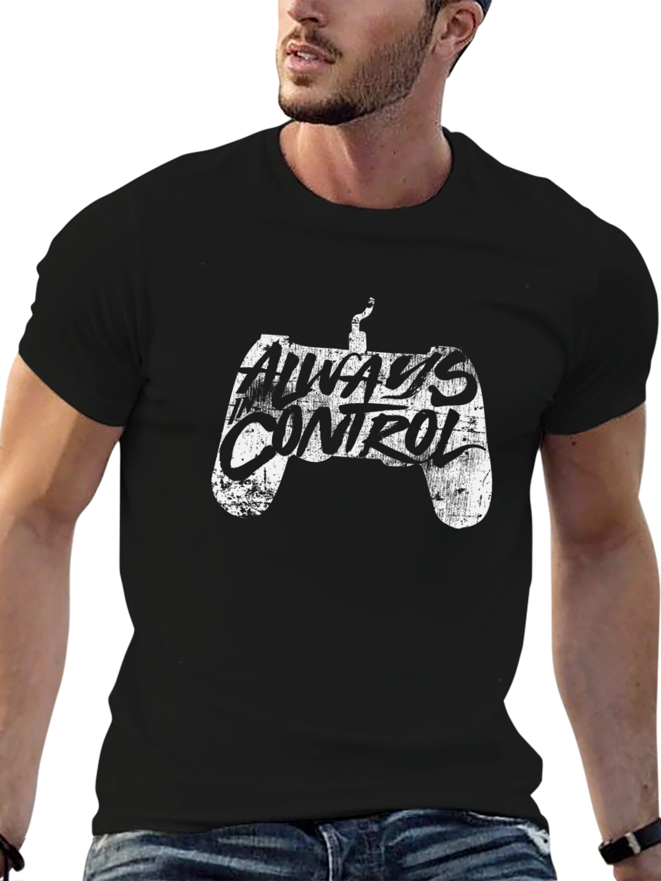 Always Control Gaming Graphic Black T-Shirt