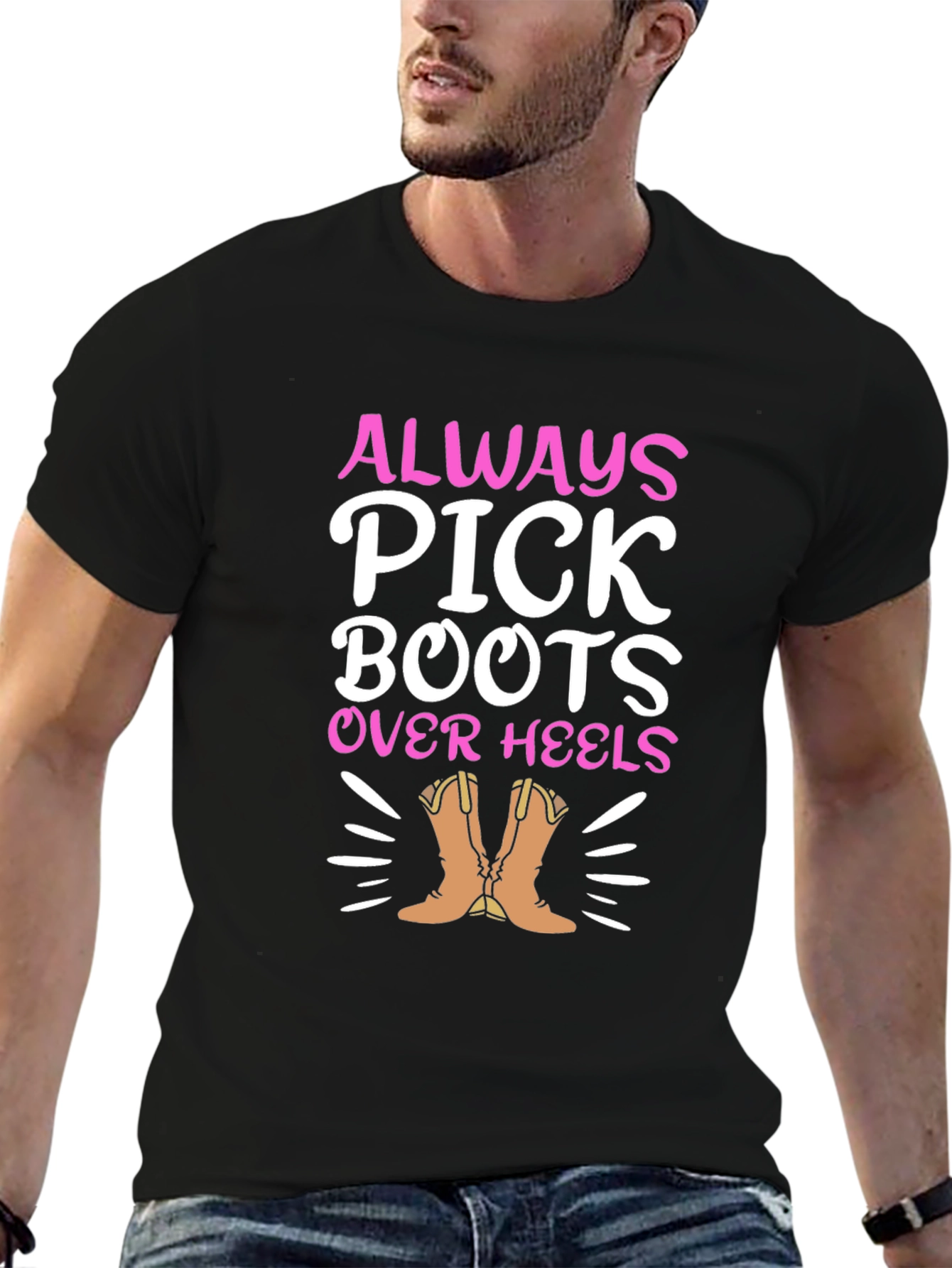 Always Pick Boots Over Heels Graphic Tee