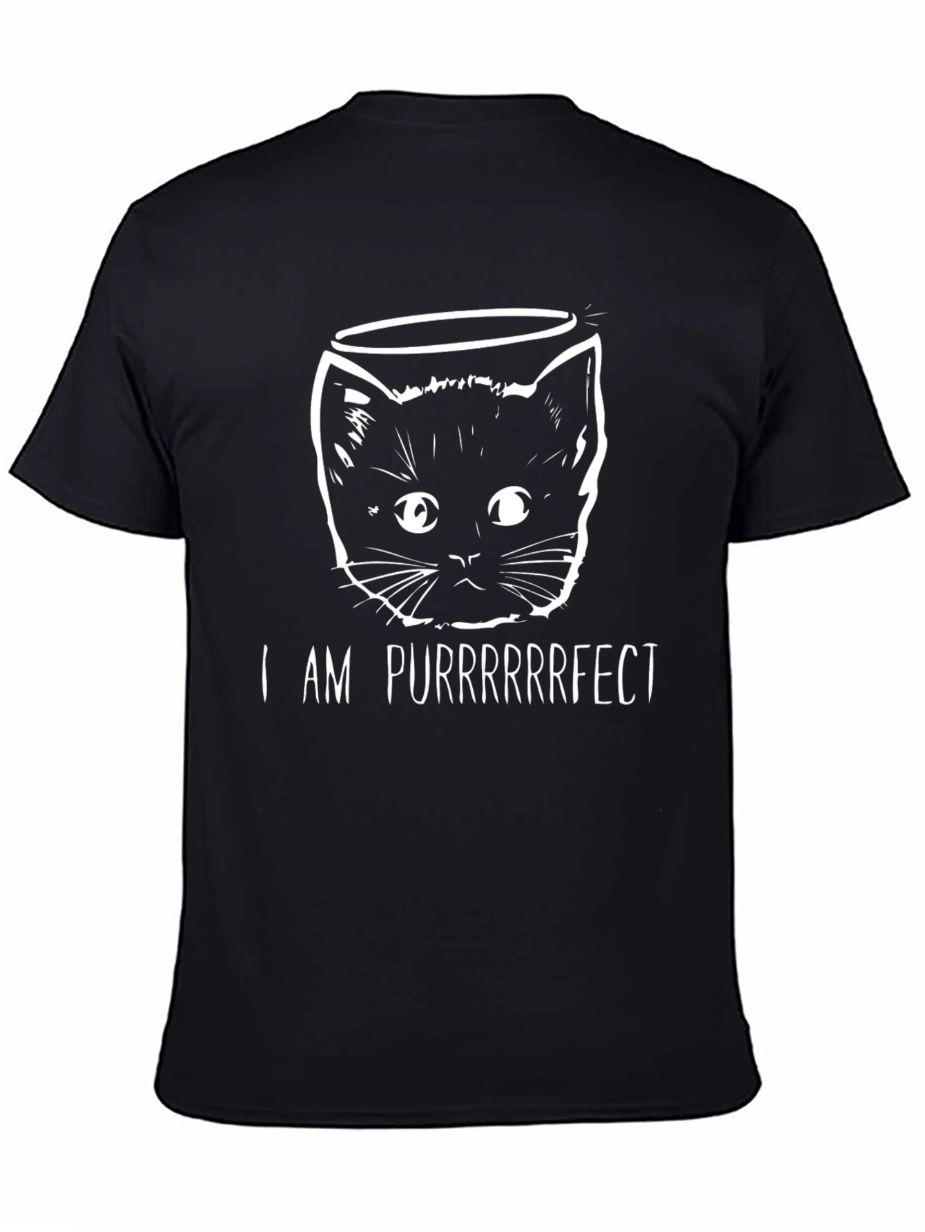 I am Purrrrfect Cat T-Shirt - Black