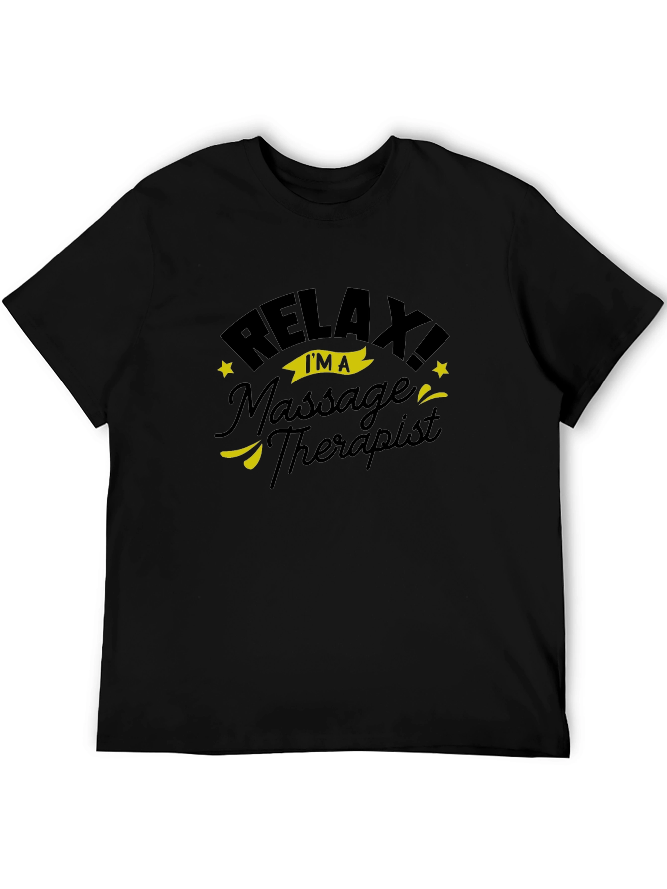 Relax Massage Therapist Black T-Shirt