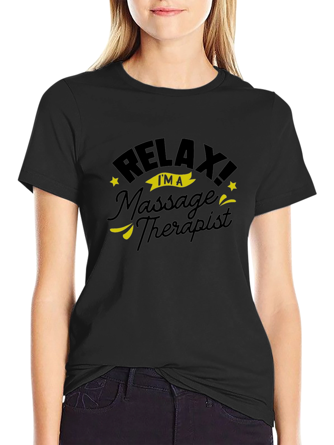 Relax Massage Therapist Black T-Shirt