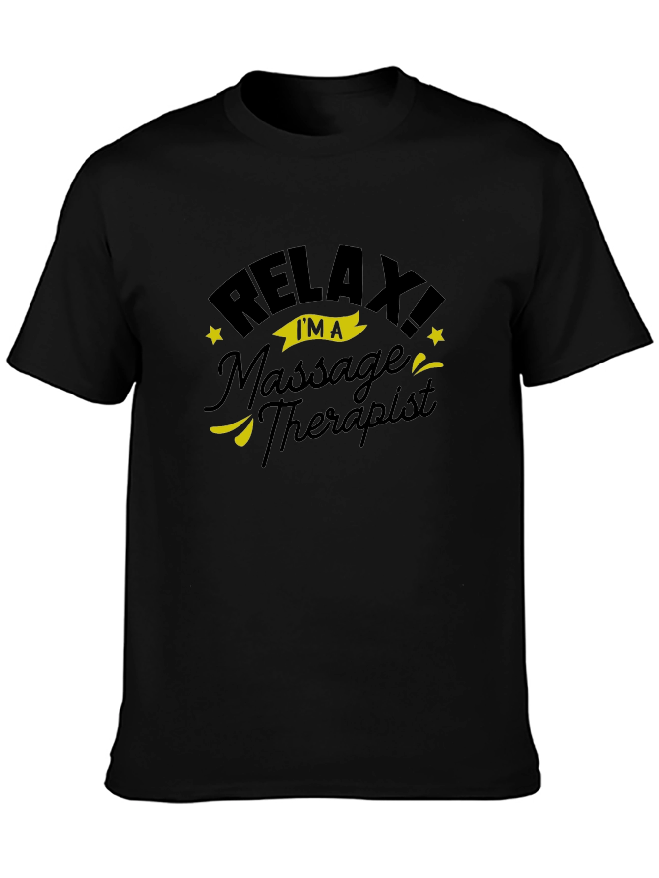 Relax Massage Therapist Black T-Shirt