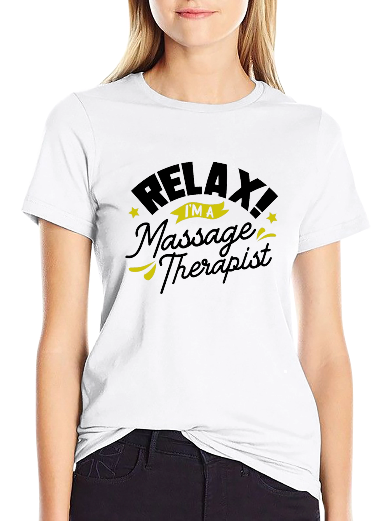 Relax Massage Therapist Black T-Shirt