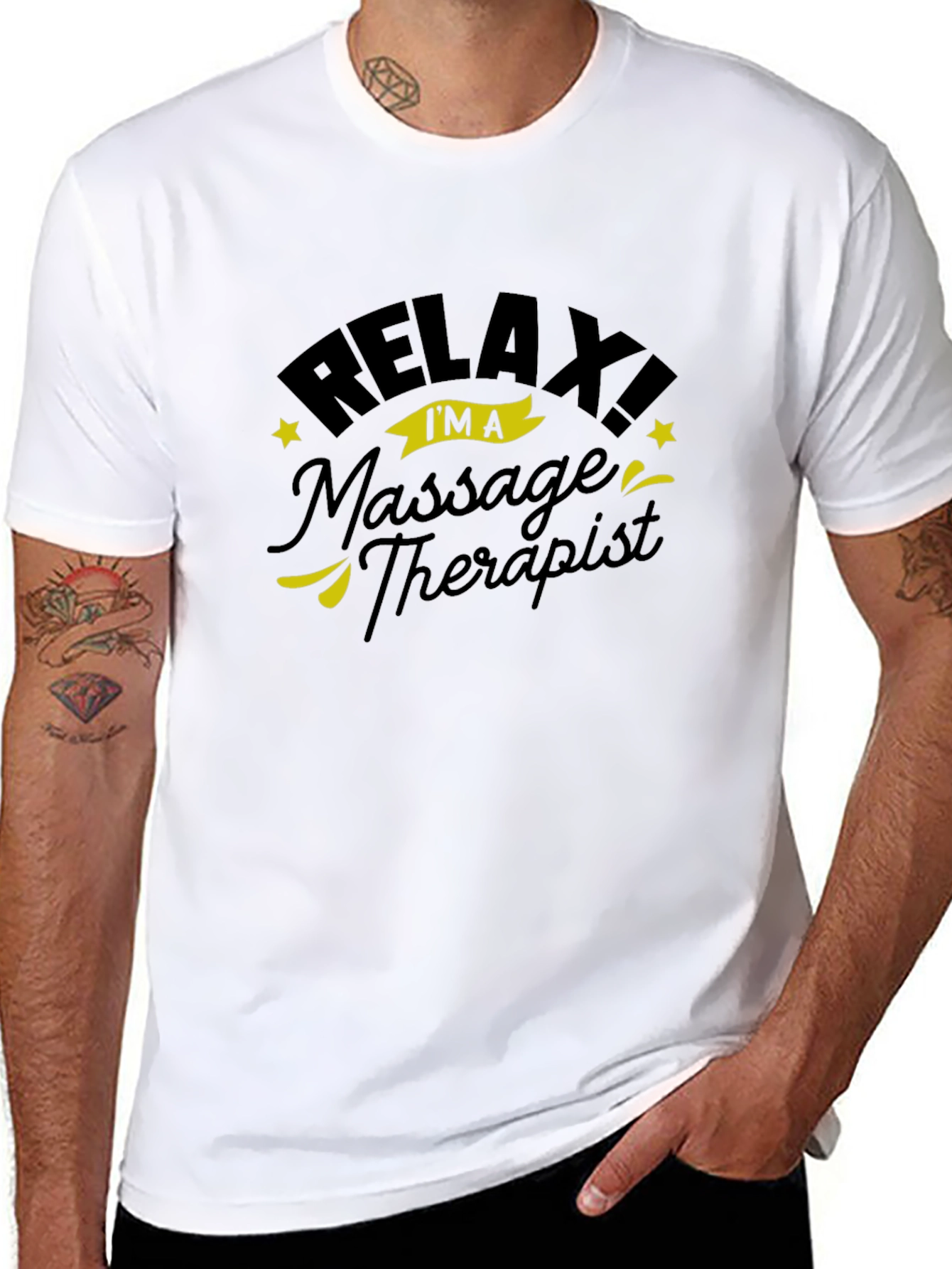 Relax Massage Therapist Black T-Shirt