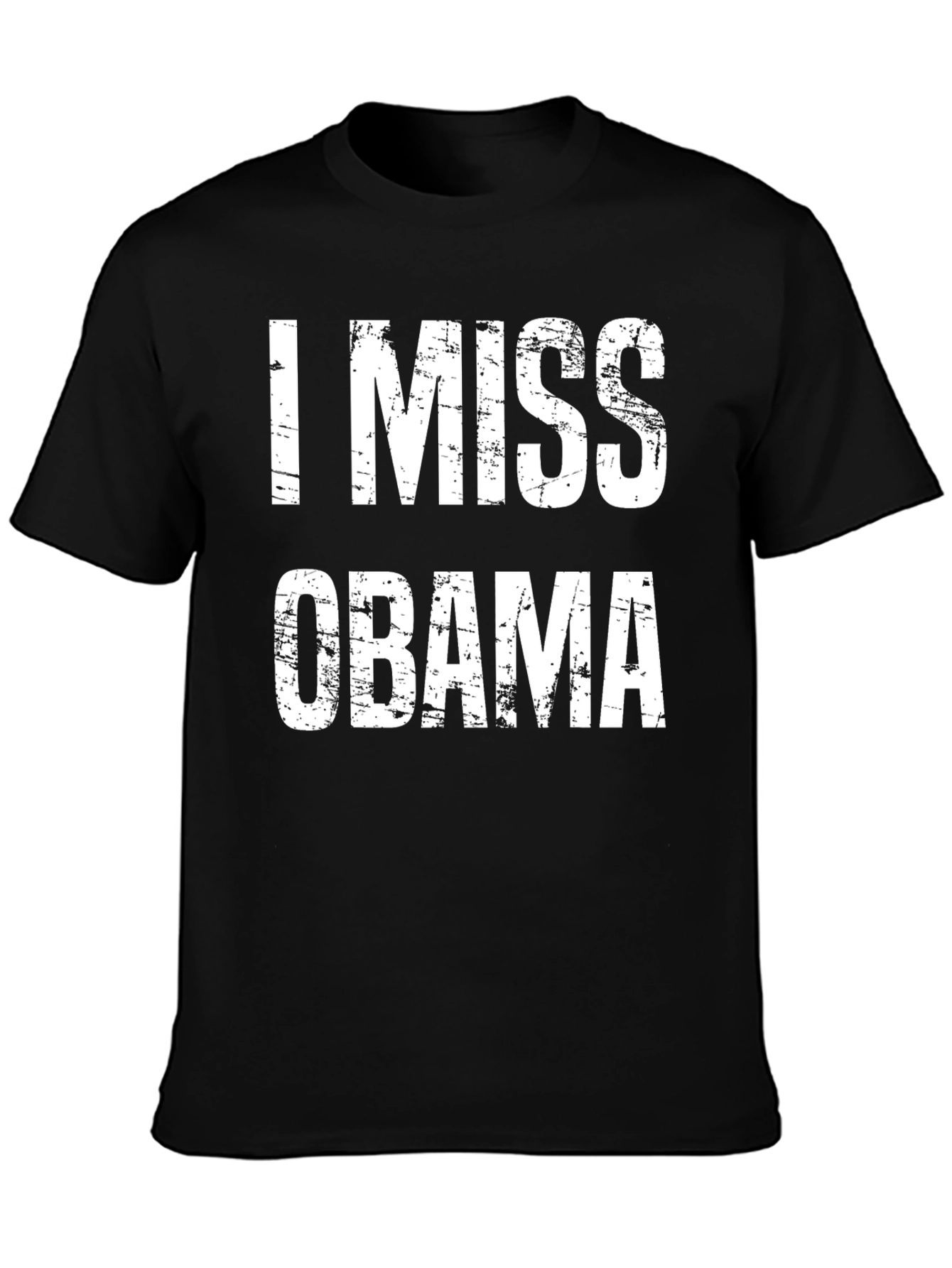 I Miss Obama Graphic T-Shirt - Black Cotton Tee