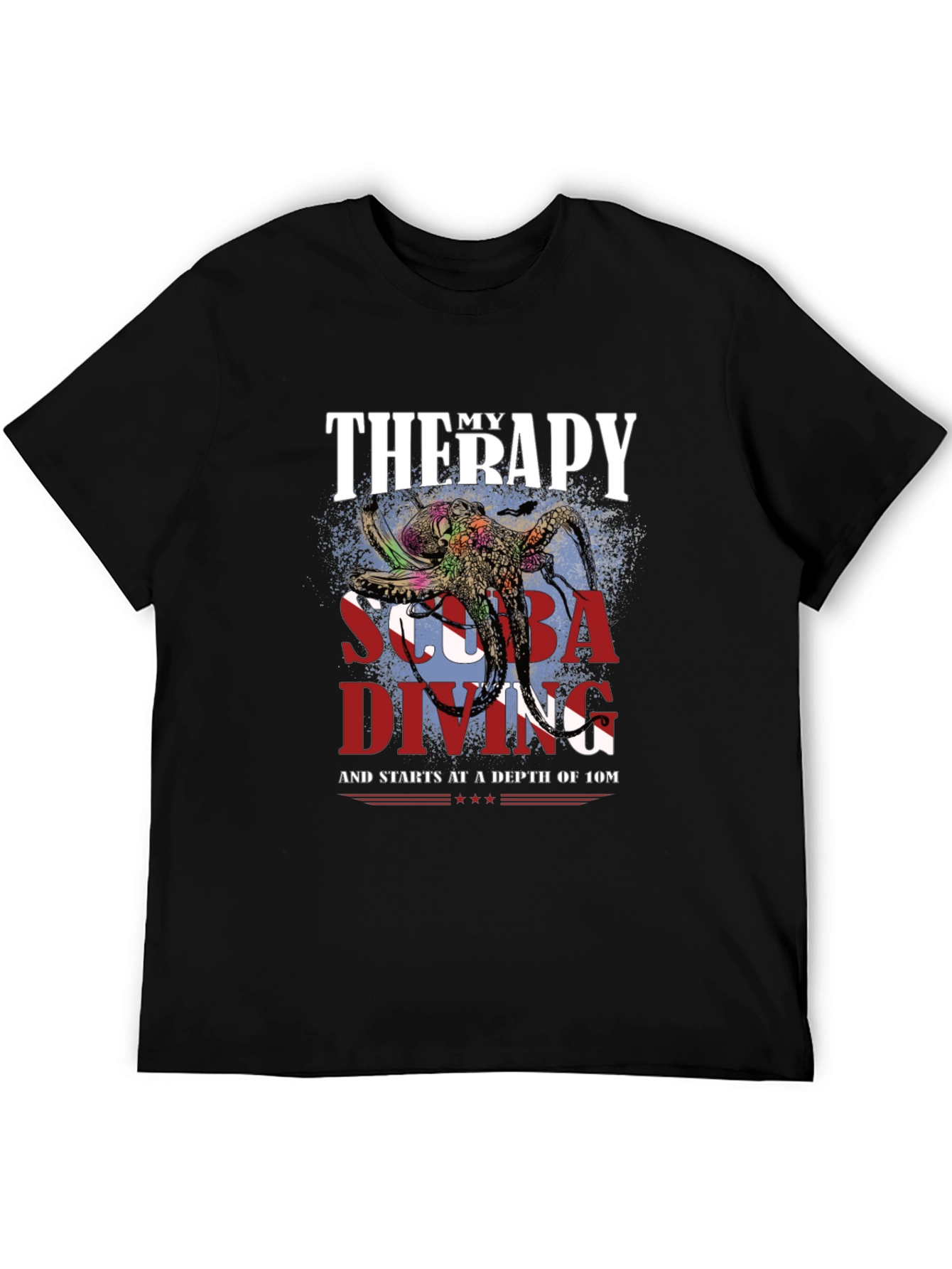 Scuba Diving Therapy T-Shirt - Octopus Design