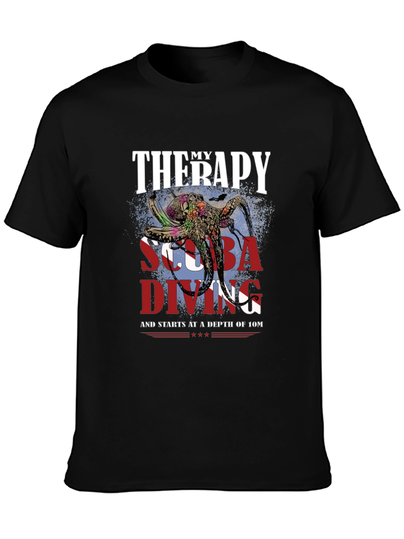 Scuba Diving Therapy T-Shirt - Octopus Design