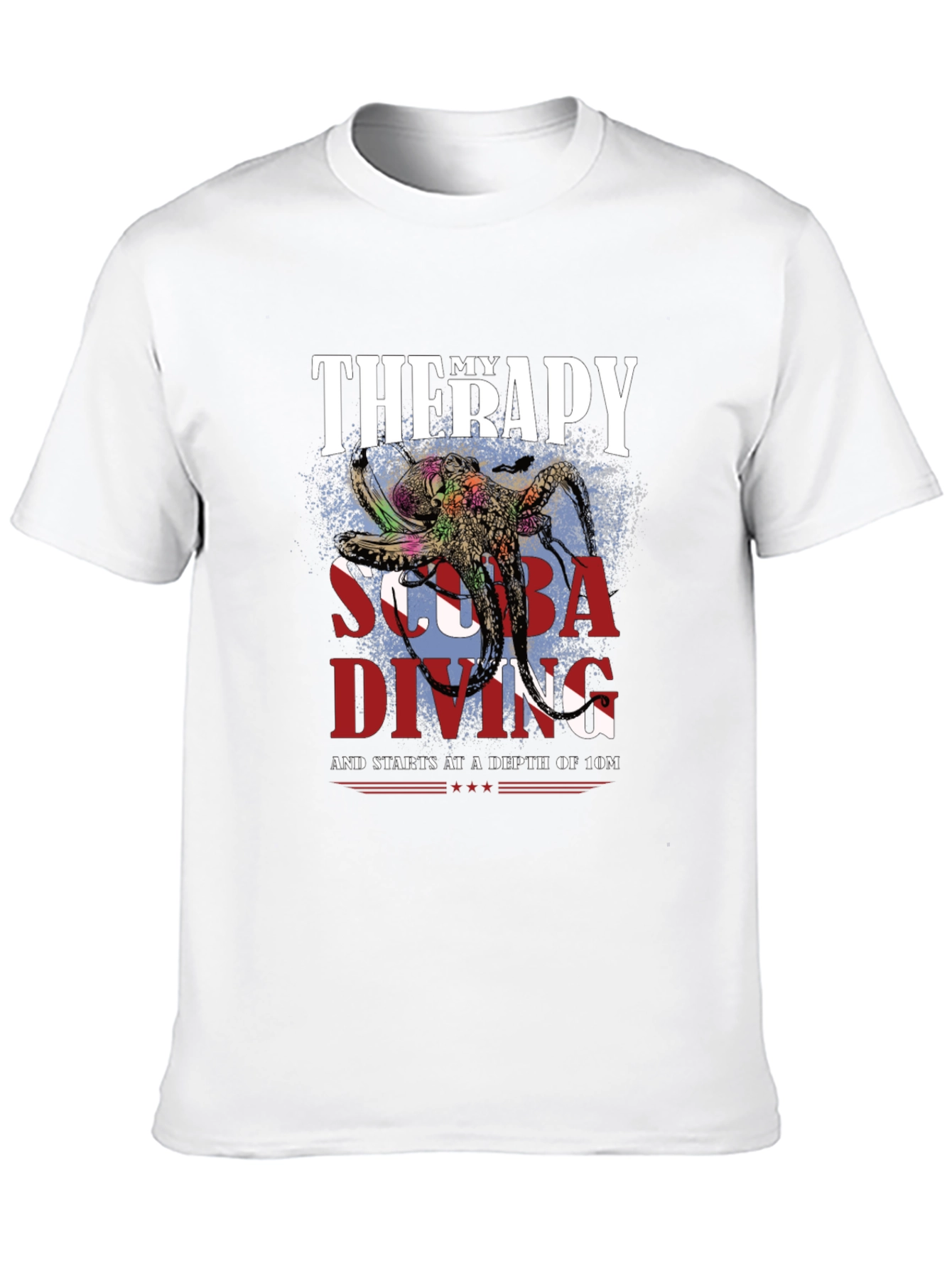 Scuba Diving Therapy T-Shirt - Octopus Design