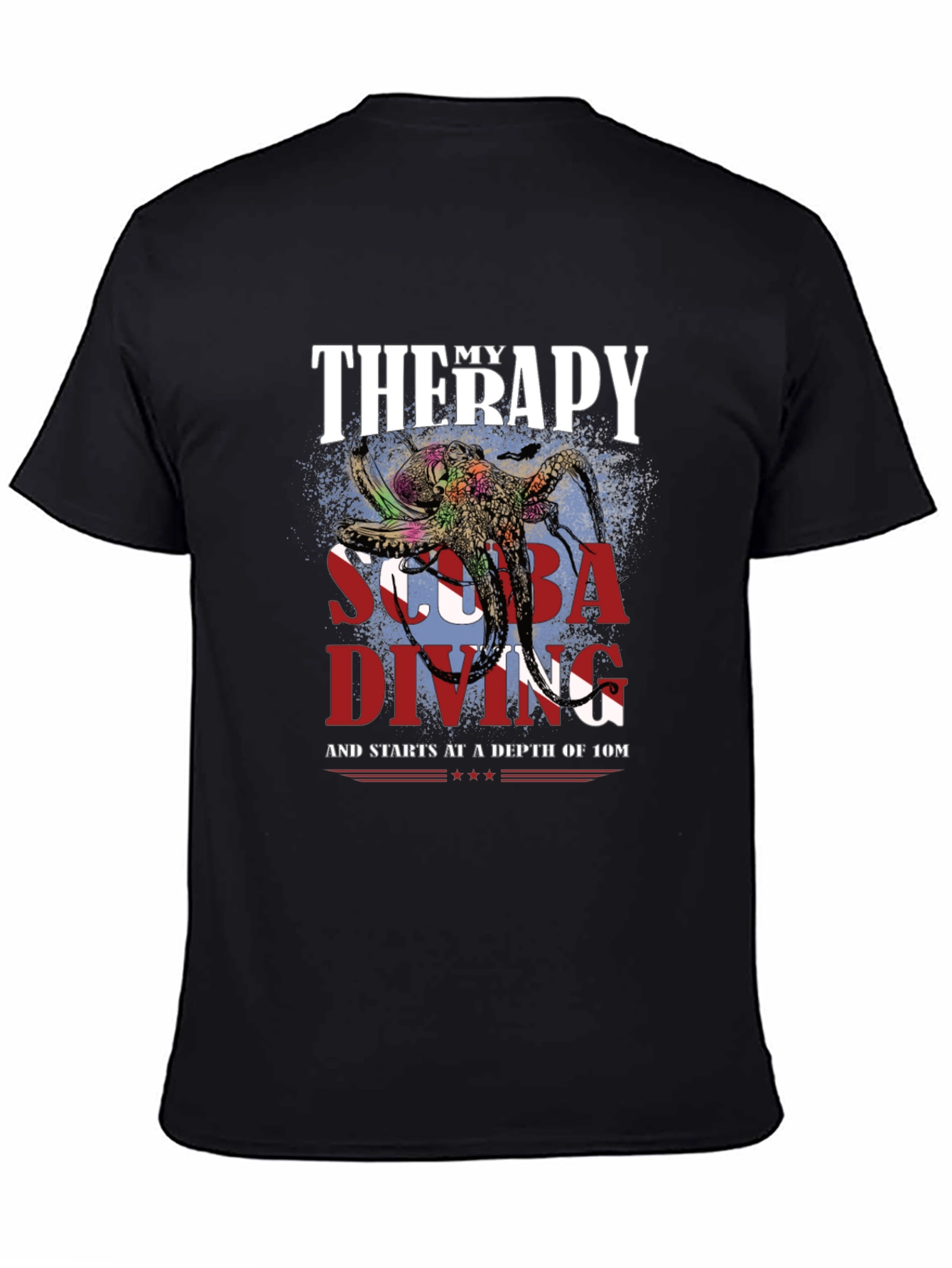 Scuba Diving Therapy T-Shirt - Octopus Design